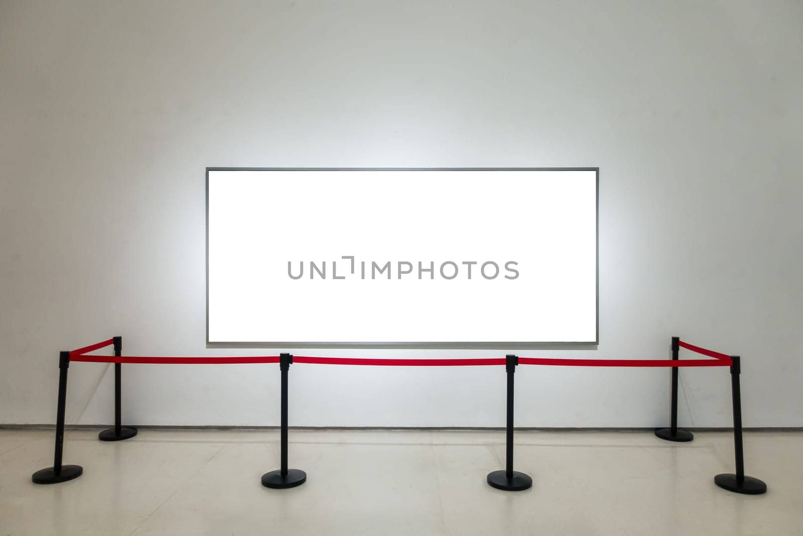 Art Gallery Museum Blank Frame Exhibition White Clipping Path Isolated