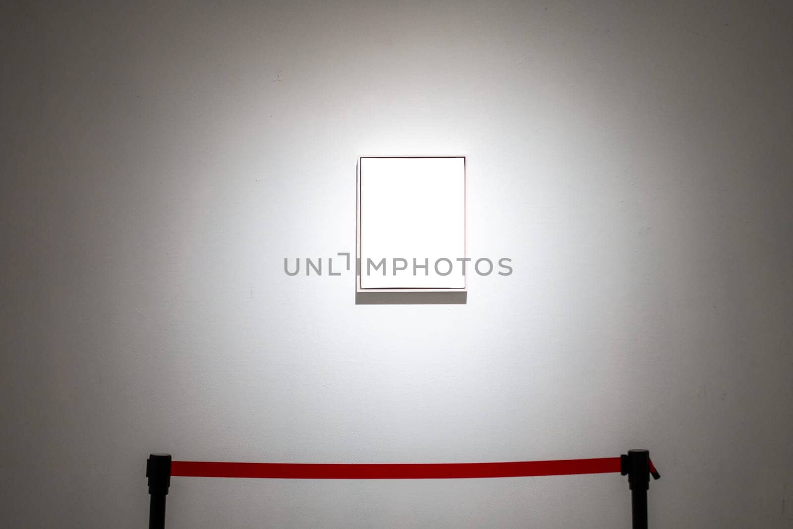 Art Gallery Museum Blank Frame Exhibition White Clipping Path Isolated