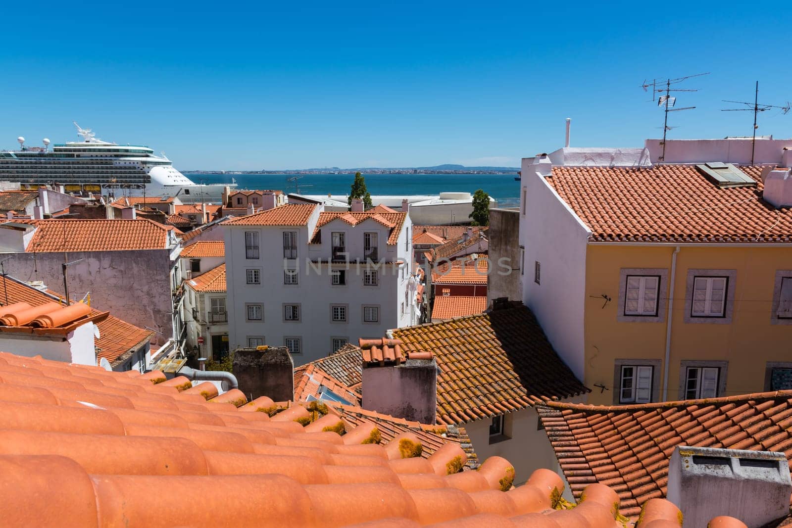 Lisbon Portugal Alfama European Historic Location Vacation Destination Landscape Old Town