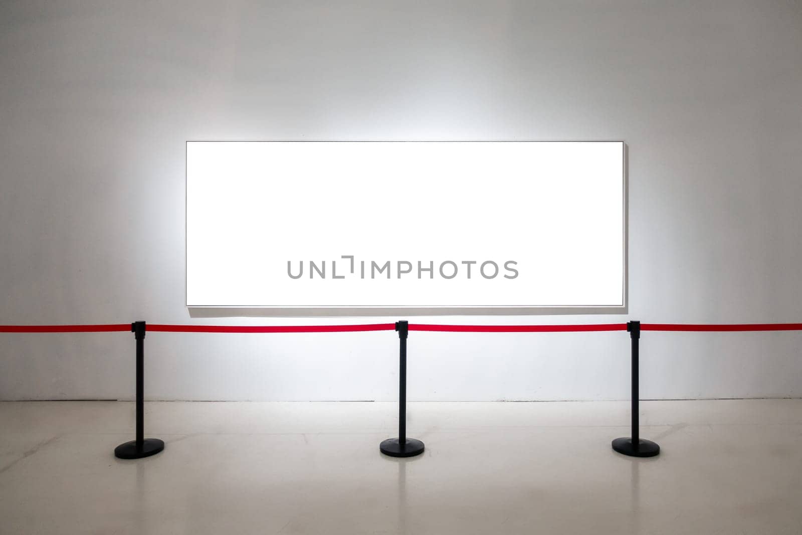 Art Gallery Museum Blank Frame Exhibition White Clipping Path Isolated