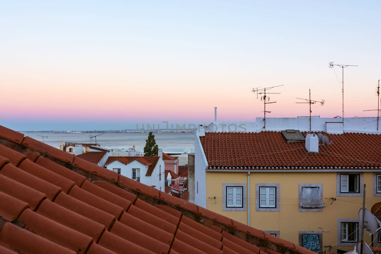 Lisbon Portugal Alfama European Historic Location Vacation Destination Landscape Old Town