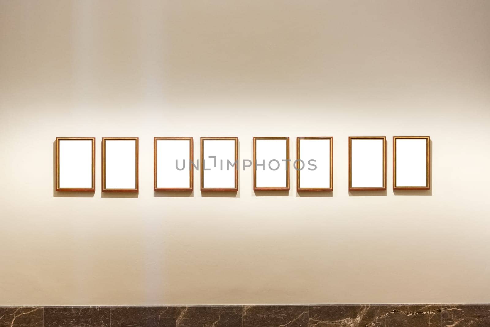 Blank Art Museum Isolated Painting Frame Decoration Indoors Wall White Template