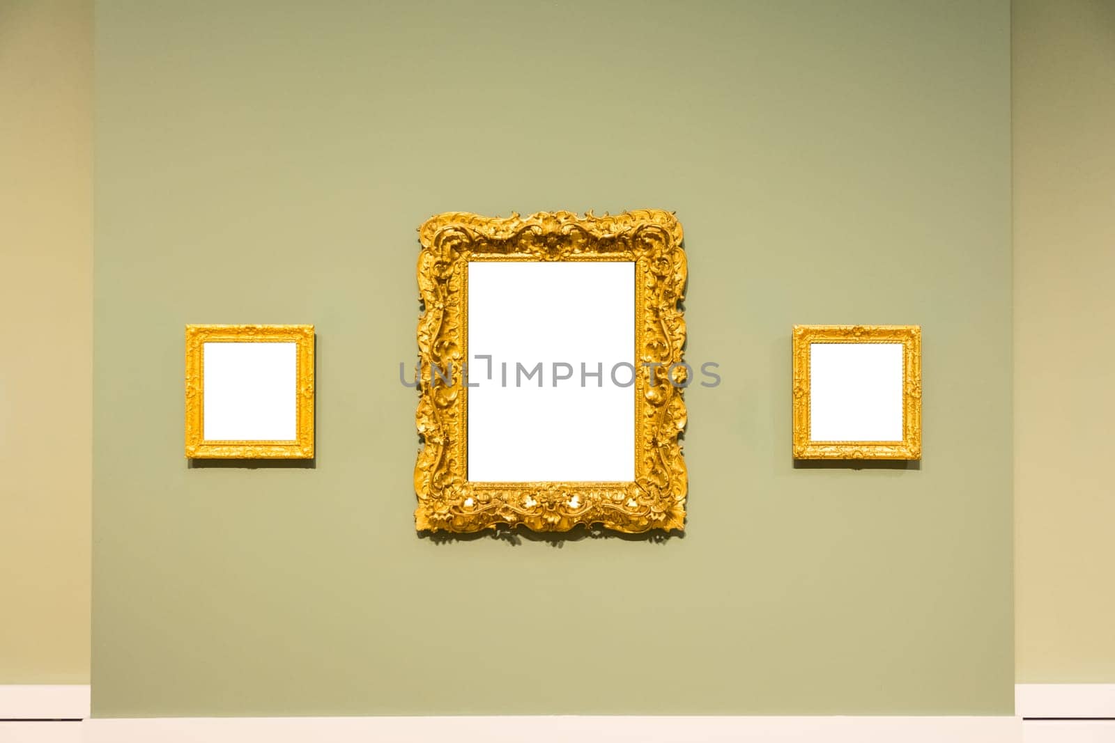 Blank Art Museum Isolated Painting Frame Decoration Indoors Wall White Template