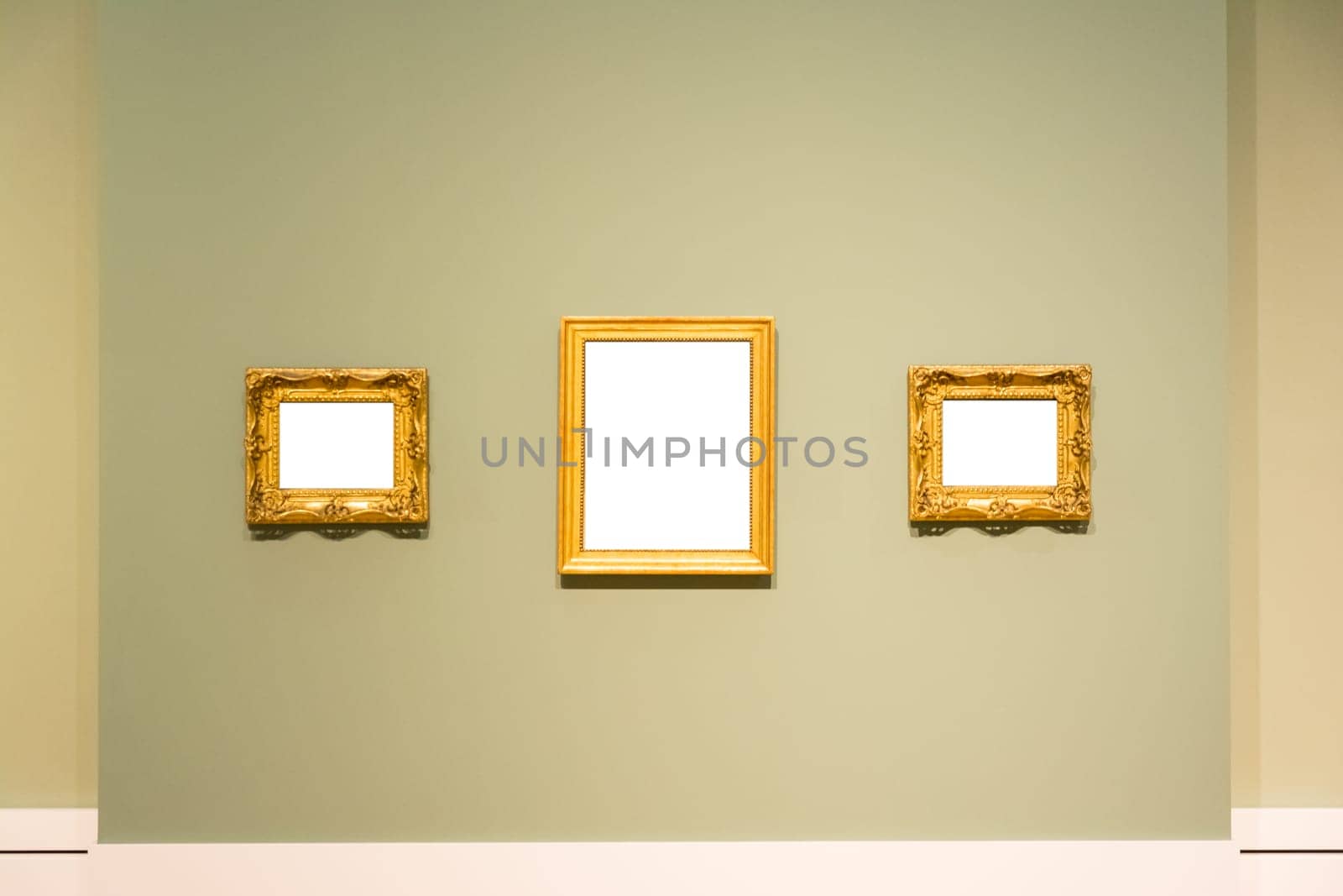 Blank Art Museum Isolated Painting Frame Decoration Indoors Wall White Template
