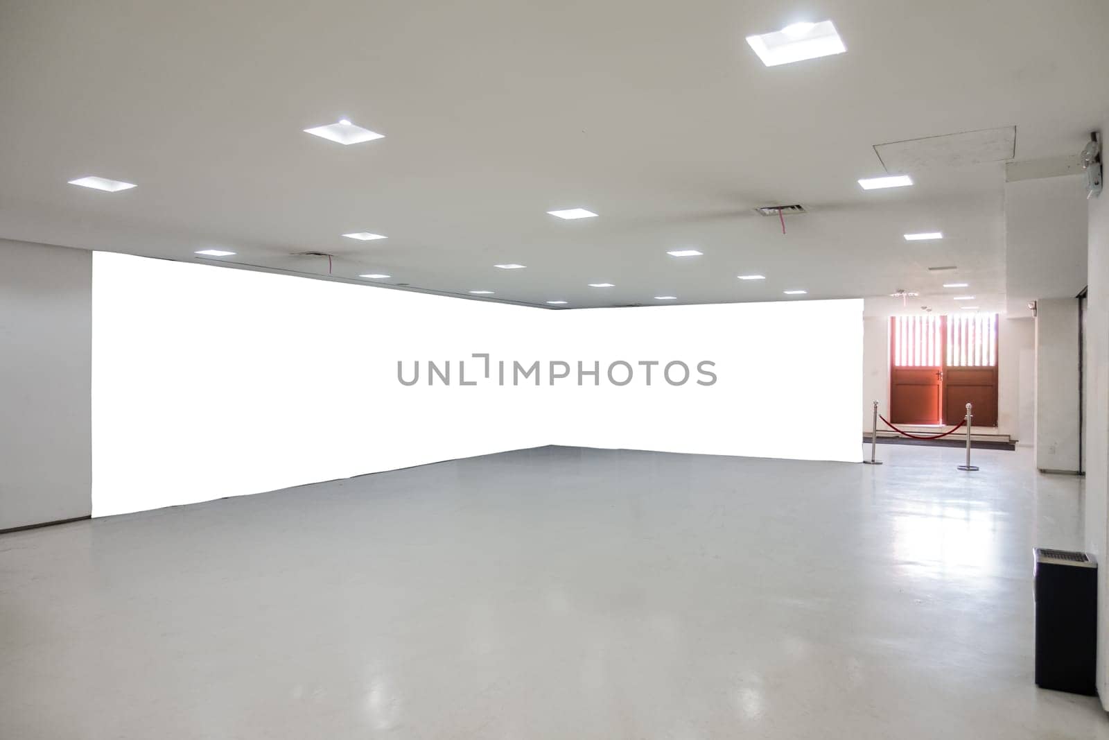 Billboard Underground Wall Mural Blank Isolated White Clipping Path
