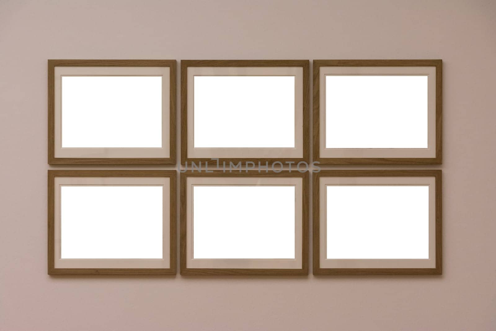 Blank White Art Gallery Frame Picture Wall White Contemporary Modern Rectangular Shape Isolated Empty