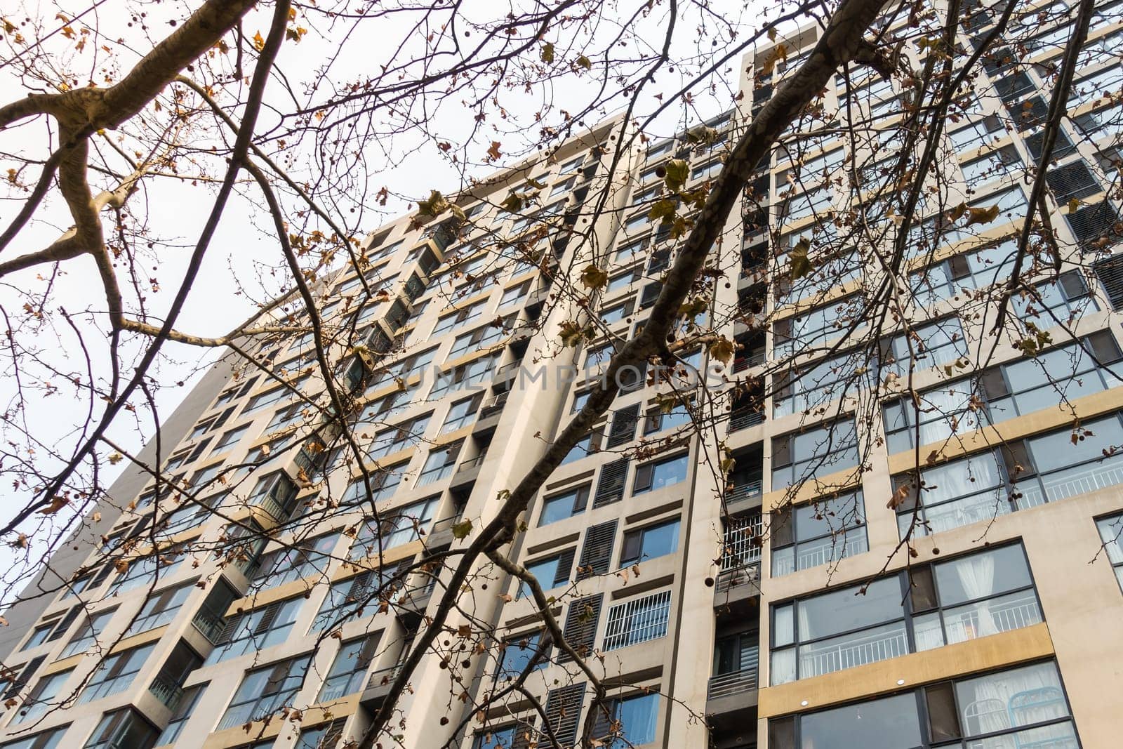 Chinese Apartment Building Tall Highrise Development Living Space Urban City Environment