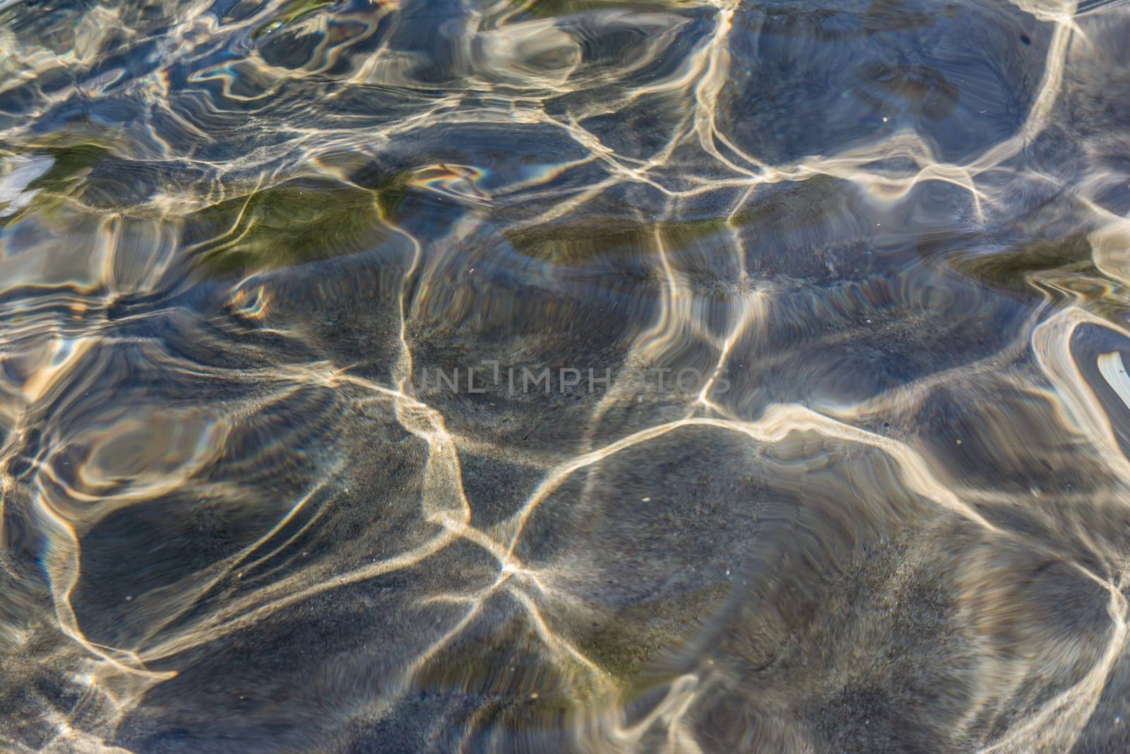 Water Shimmering Rippling on Concrete Grey Cool Outside Hot Day