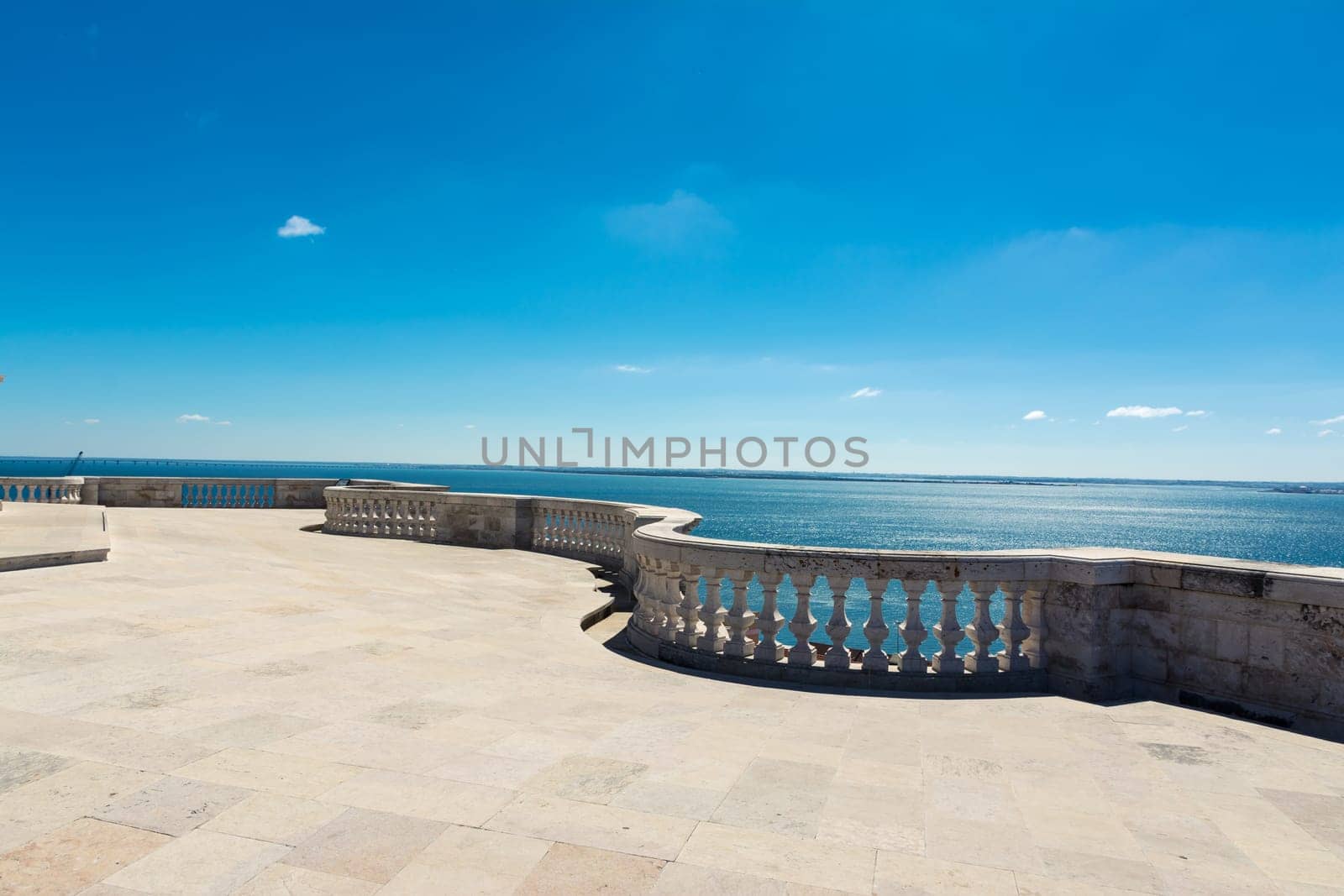 Cathedral Balcony Overlooking Ocean Panteao Nacional Blue Skies Beautiful View