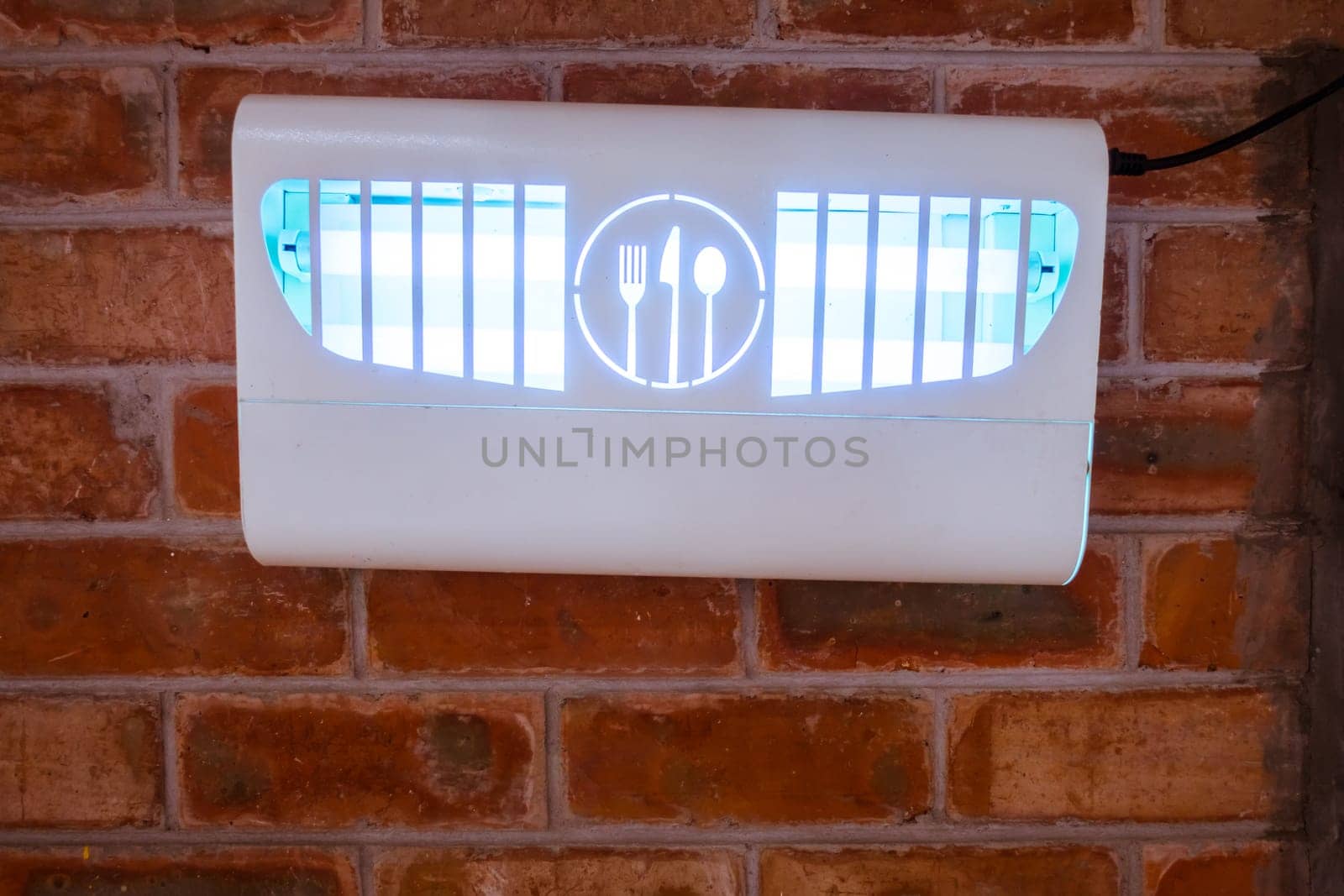 UV Sterilization Lamp Brick Wall Restaurant Equipment Industry