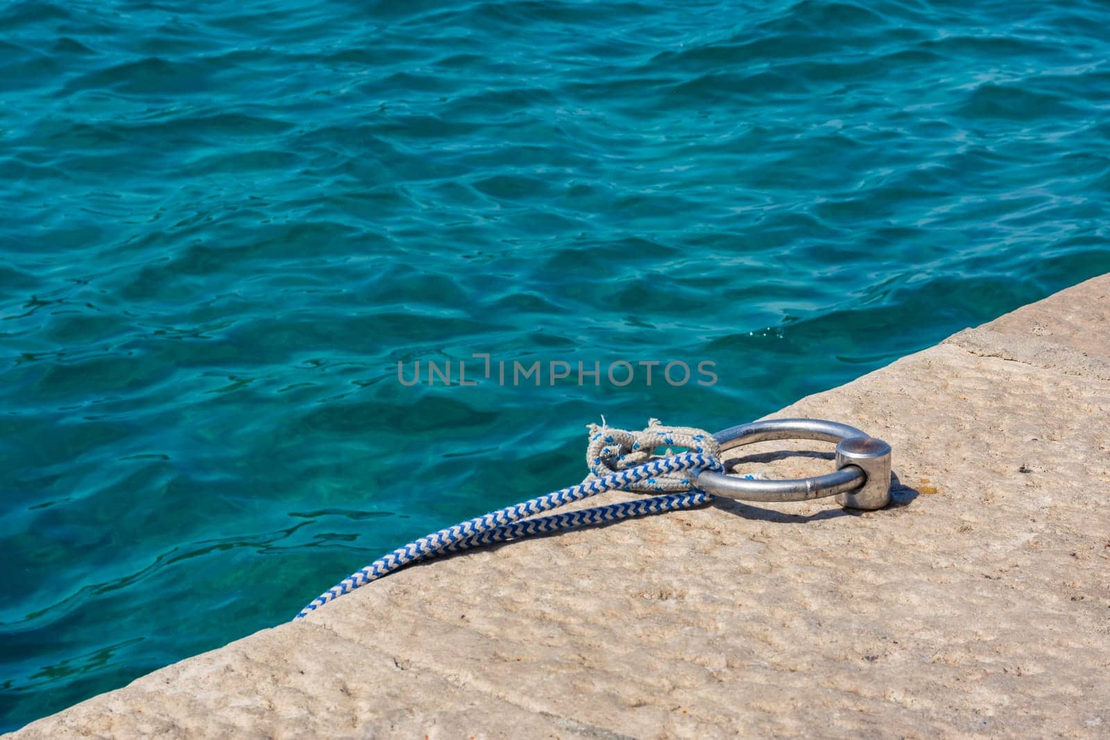 Crystal Clear Mediterranean Water Beach Ocean Closeup Texture Landscape Natural Feature Boat Anchor Dock Stone