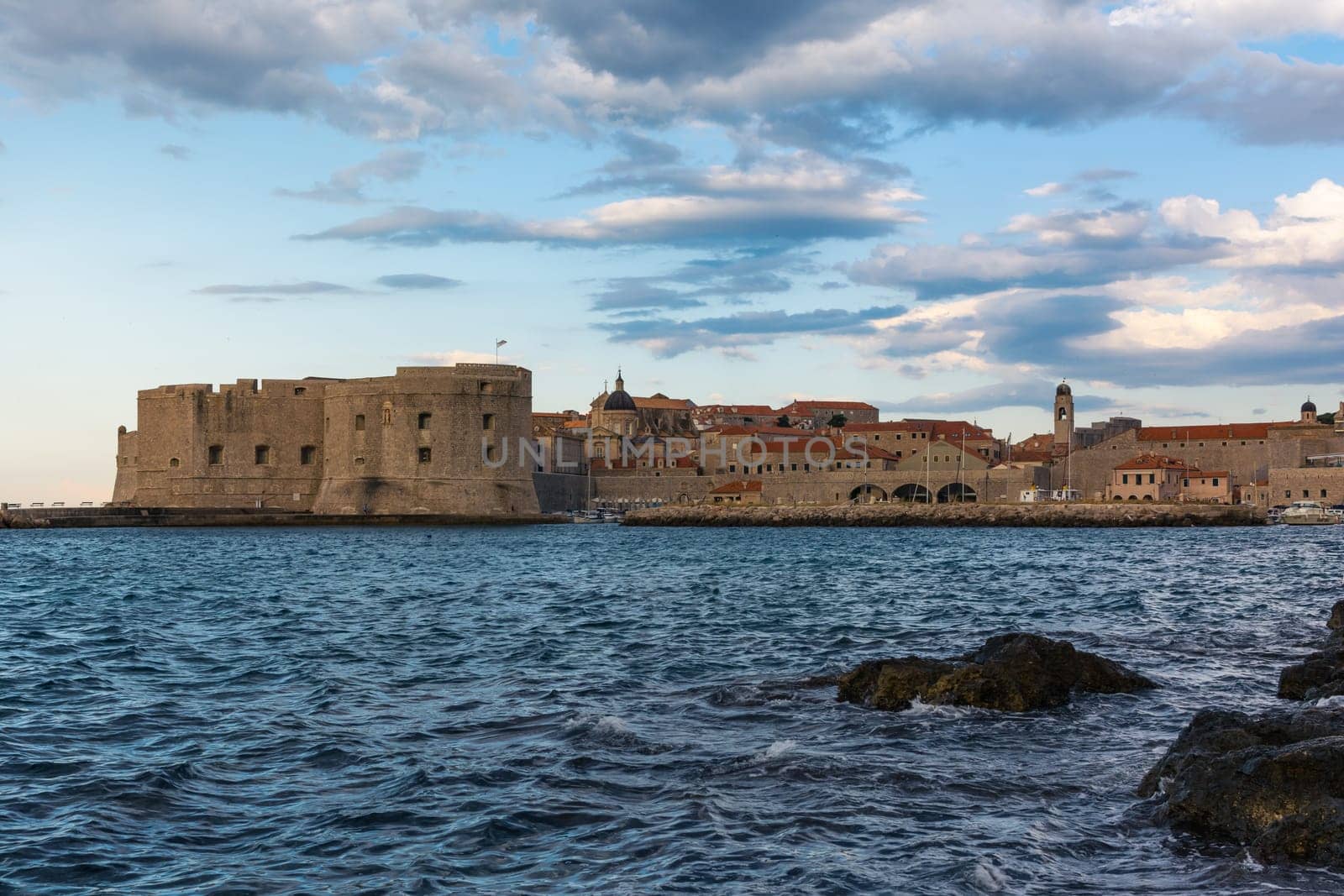 Sunrise Over Dubrovnik Morning Ocean View Croatia European Destination Old Town