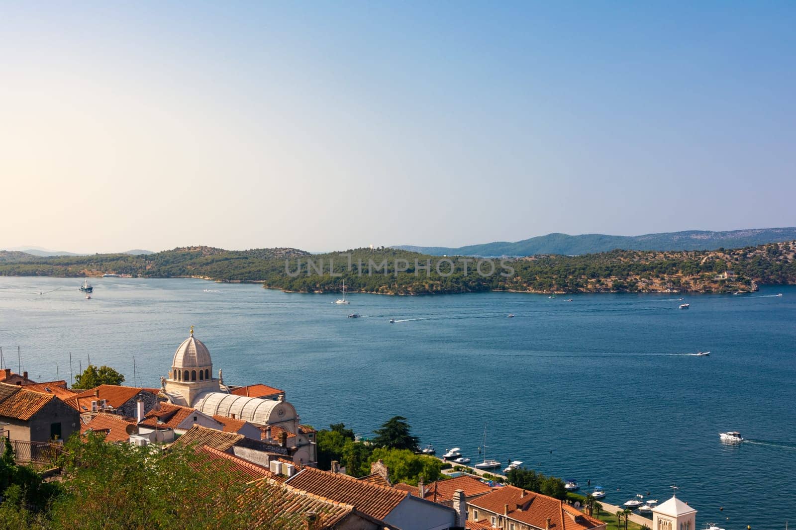 Sibenik Croatia European Vacation Destination City Landscape Ocean Summer Sightseeing