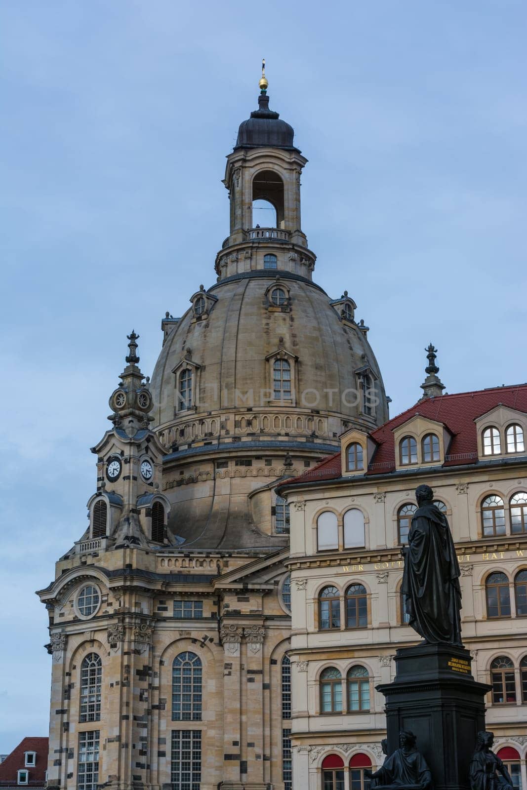Dresden Frauenkirche Exterior City Landscape Square Marktplatz Center Architecture Beautiful Religious Monument
