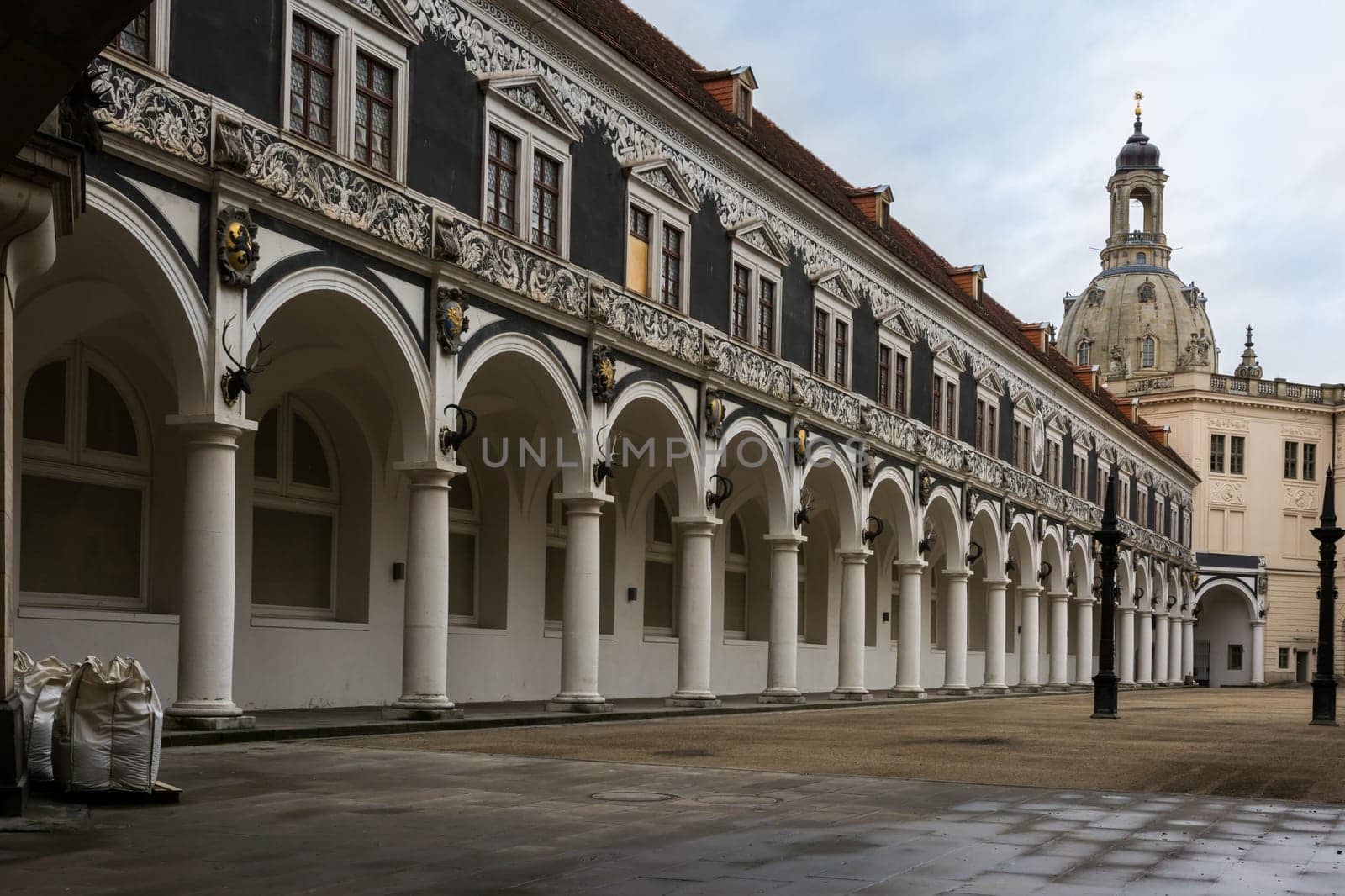 Dresden Residenzhof Castle Stalls Courtyard Medeival Interior Architecture Tourism