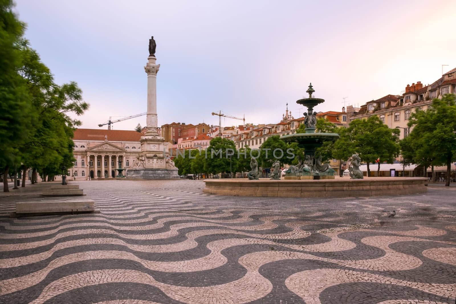Rossio Square Lisbon Portugal Vacation Destination Sightseeing European Historic Landmark Architecture