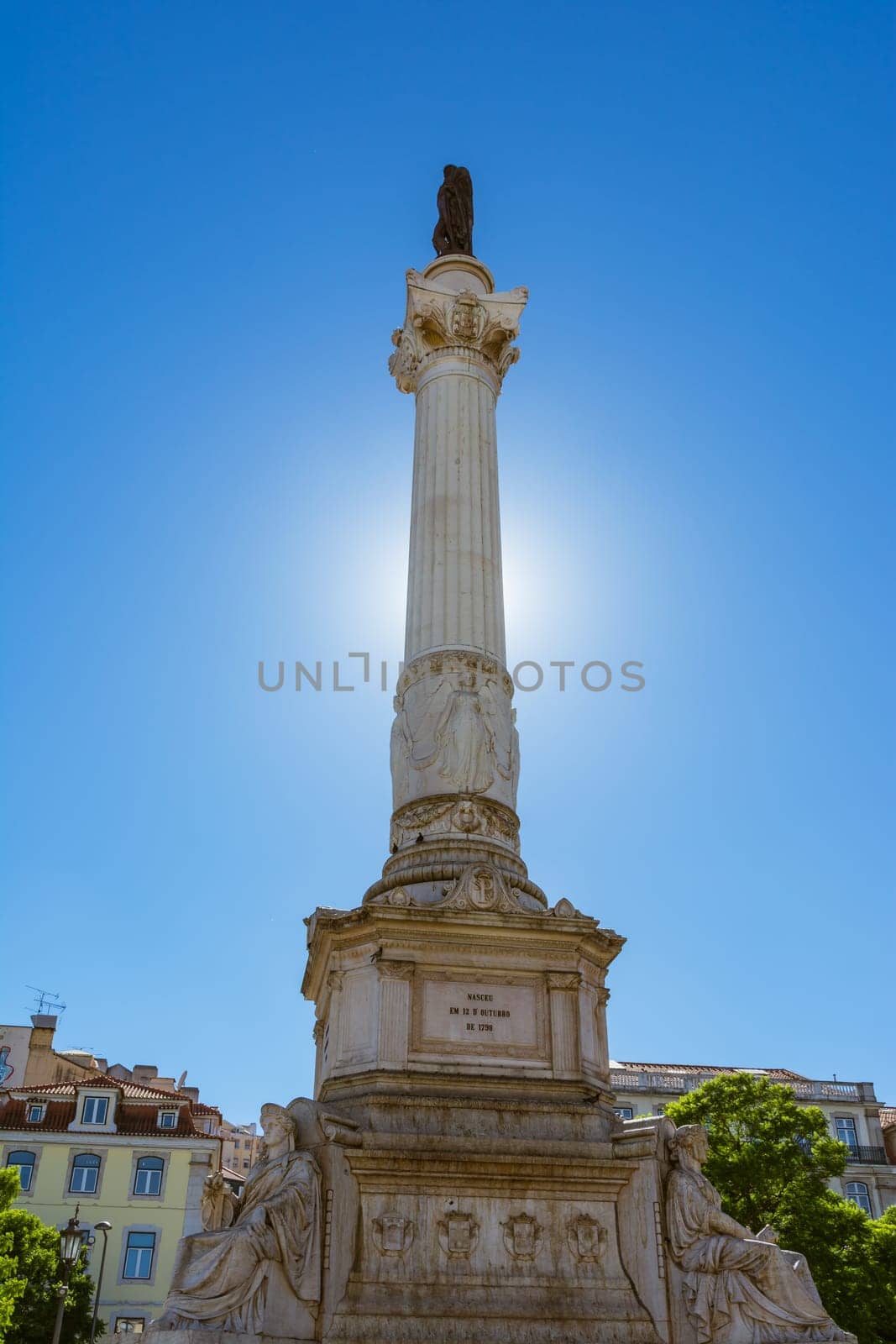 Rossio Square Lisbon Portugal Vacation Destination Sightseeing European Historic Landmark Architecture