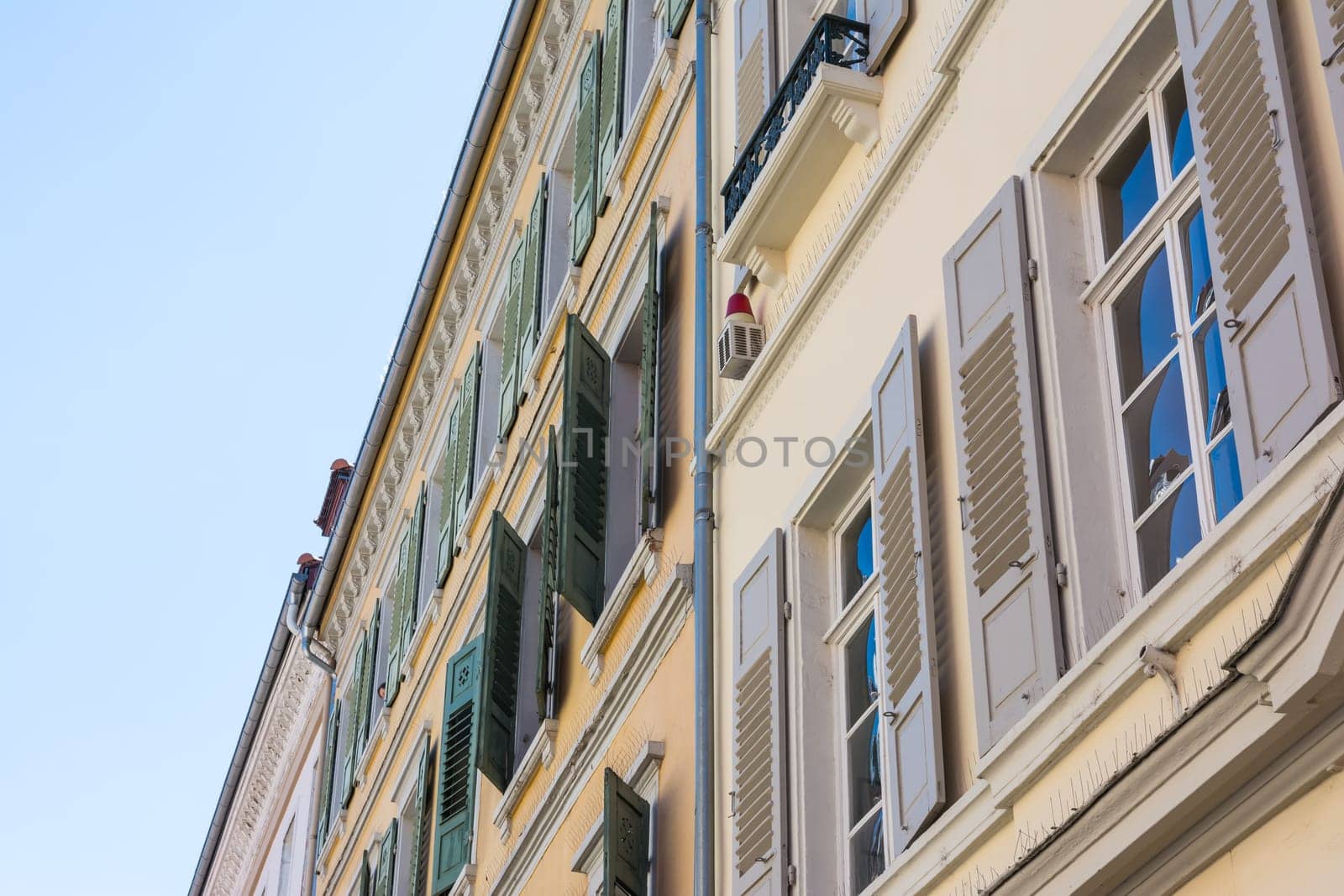 European Architecture Facade Against Blue Sky