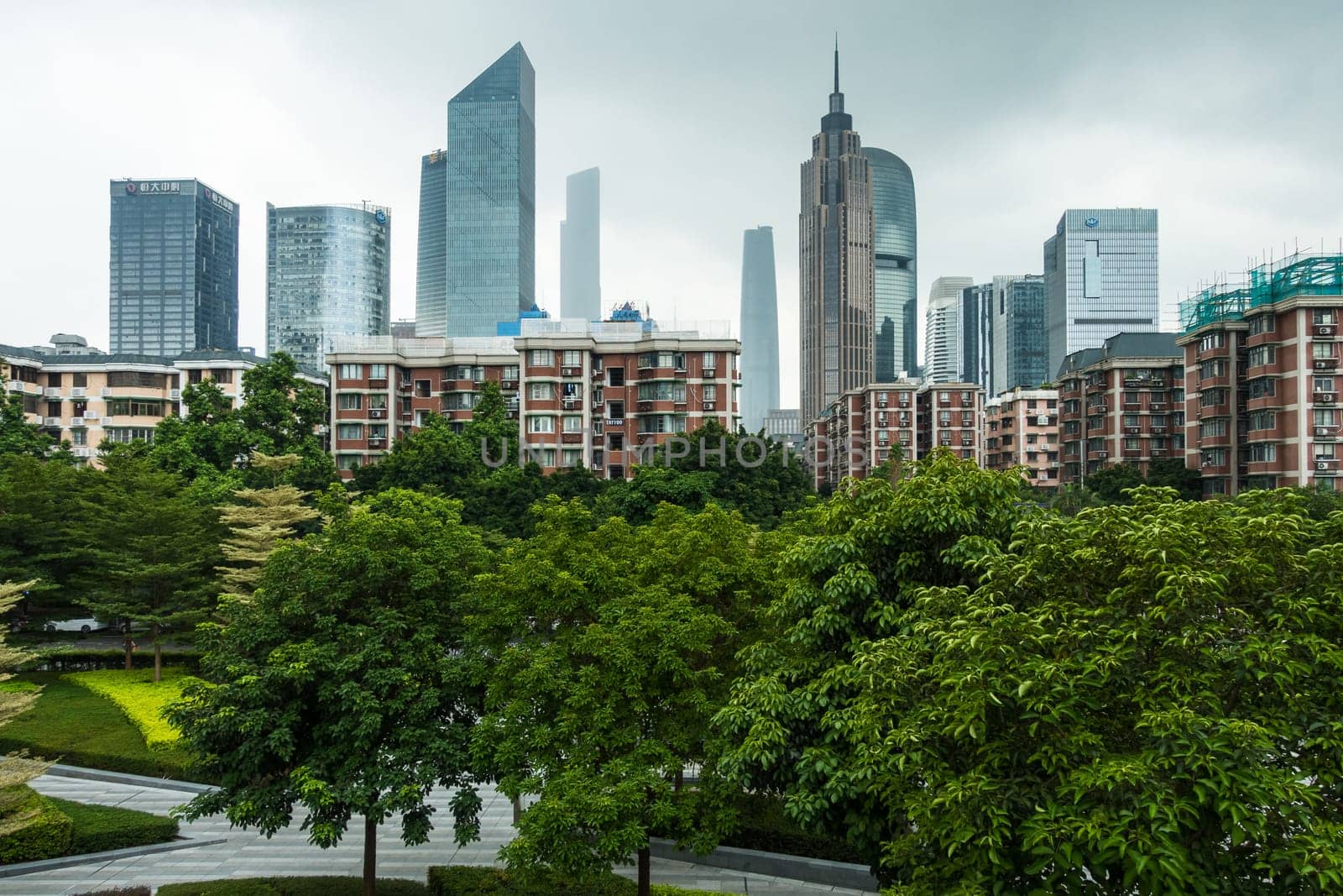 Guangzhou Cityscape Public Park Business District View