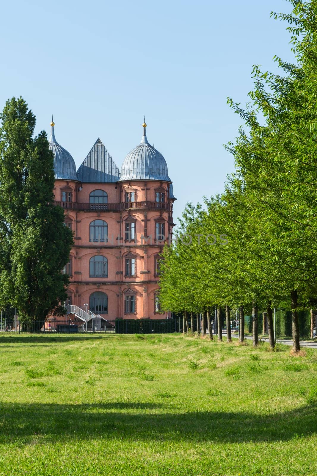 Gottesaue Palace Castle Schloss in Karlsruhe Musik Hochschule University Architecture Building Exterior