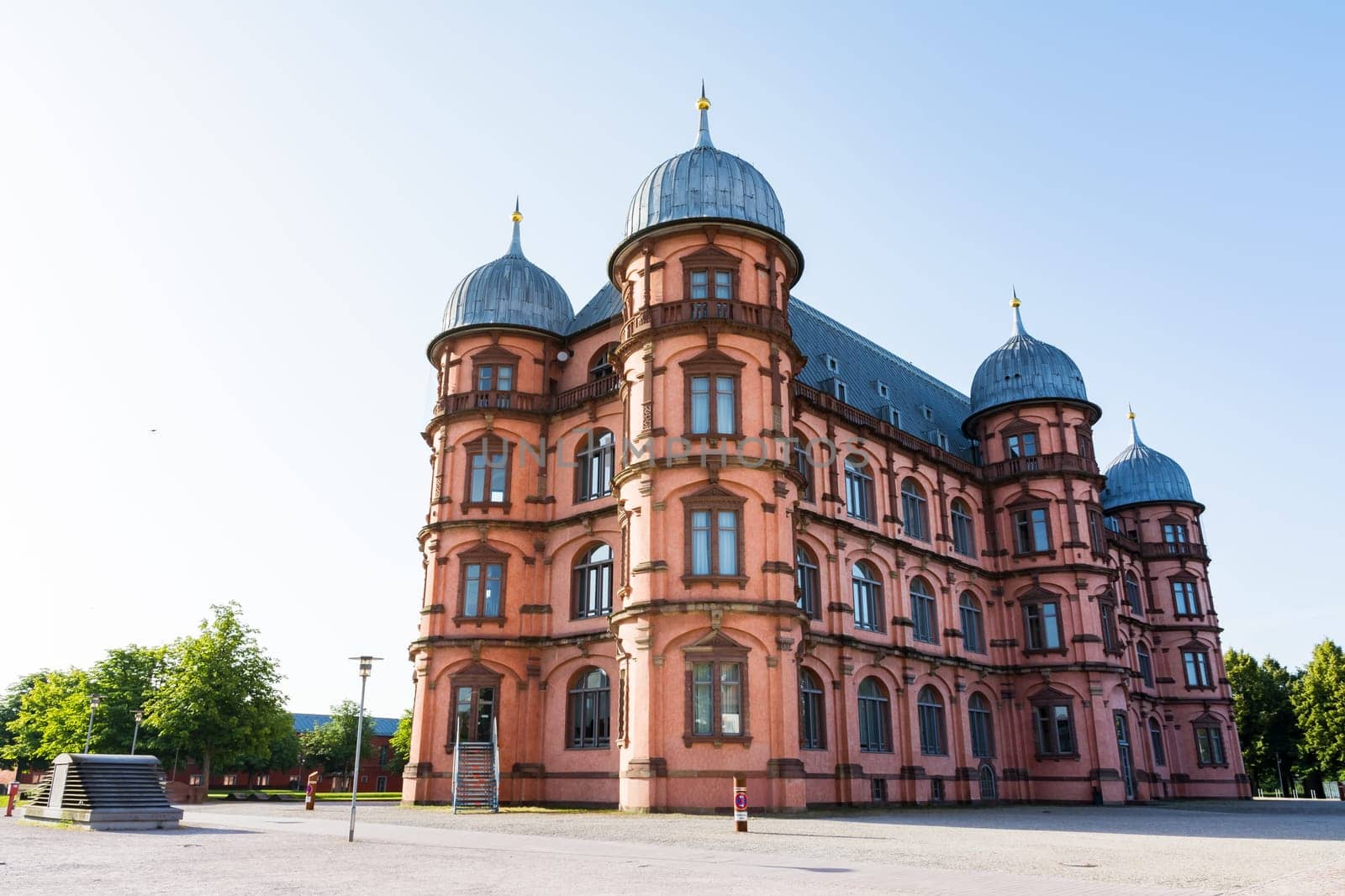 Gottesaue Palace Castle Schloss in Karlsruhe Musik Hochschule University Architecture Building Exterior