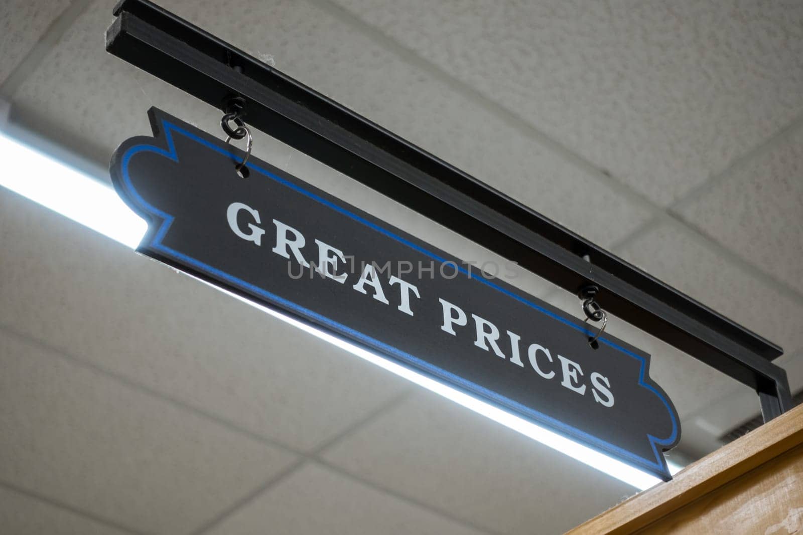 Great Prices Sign Real Grocery Store