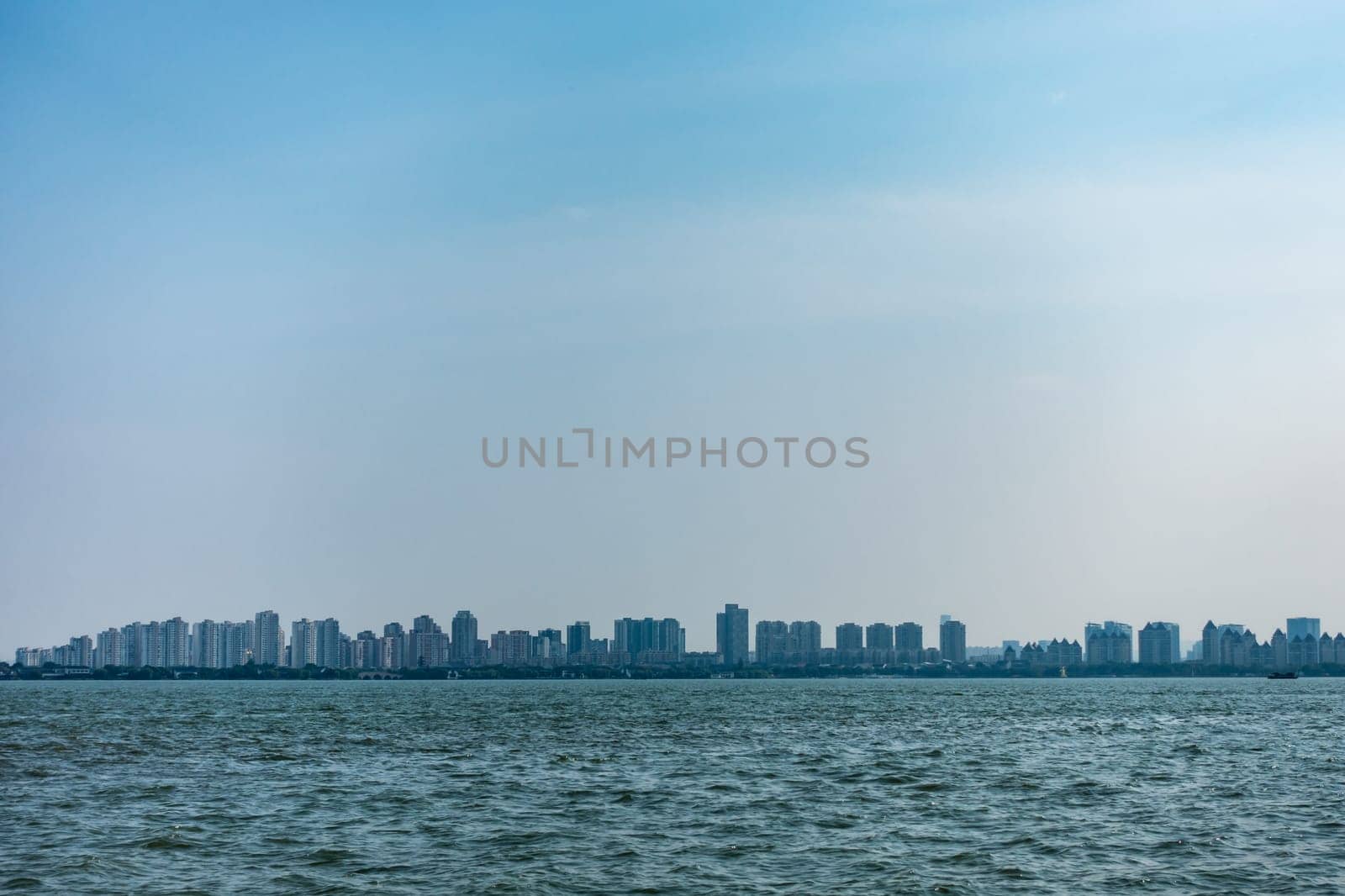 Modern Urban Architecture Landscape Lake Copy Space
