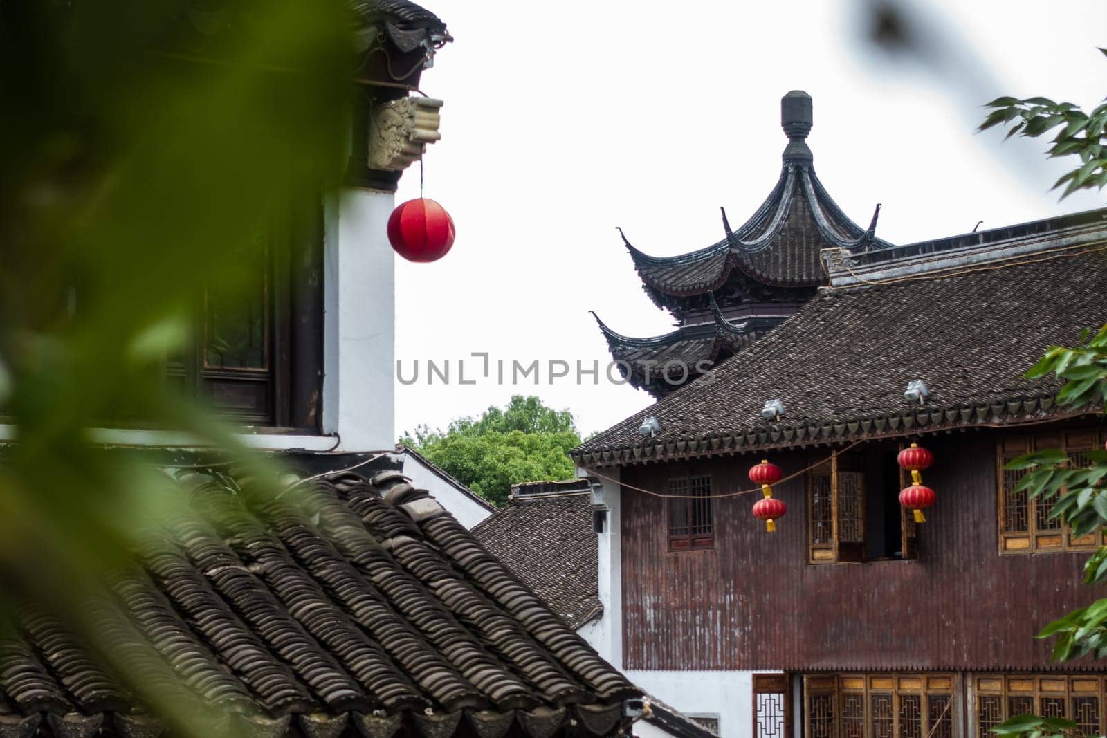 Traditional Architecture and Beautiful Scenery in Shan Tang Jie in Suzhou, China on June 2nd, 2018