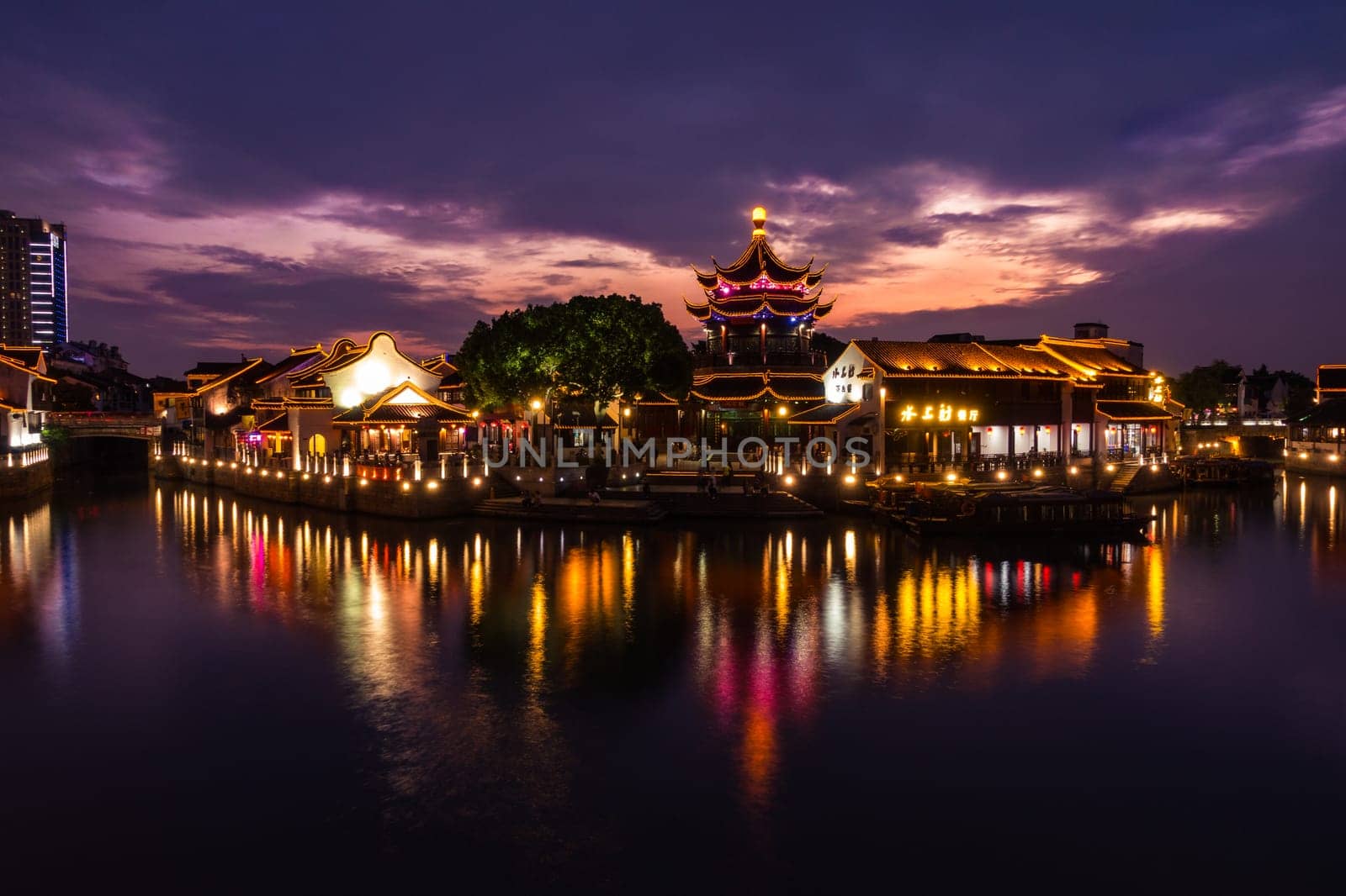 The River Sunset at Shan Tang Jie in Suzhou, China on June 2nd, 2018