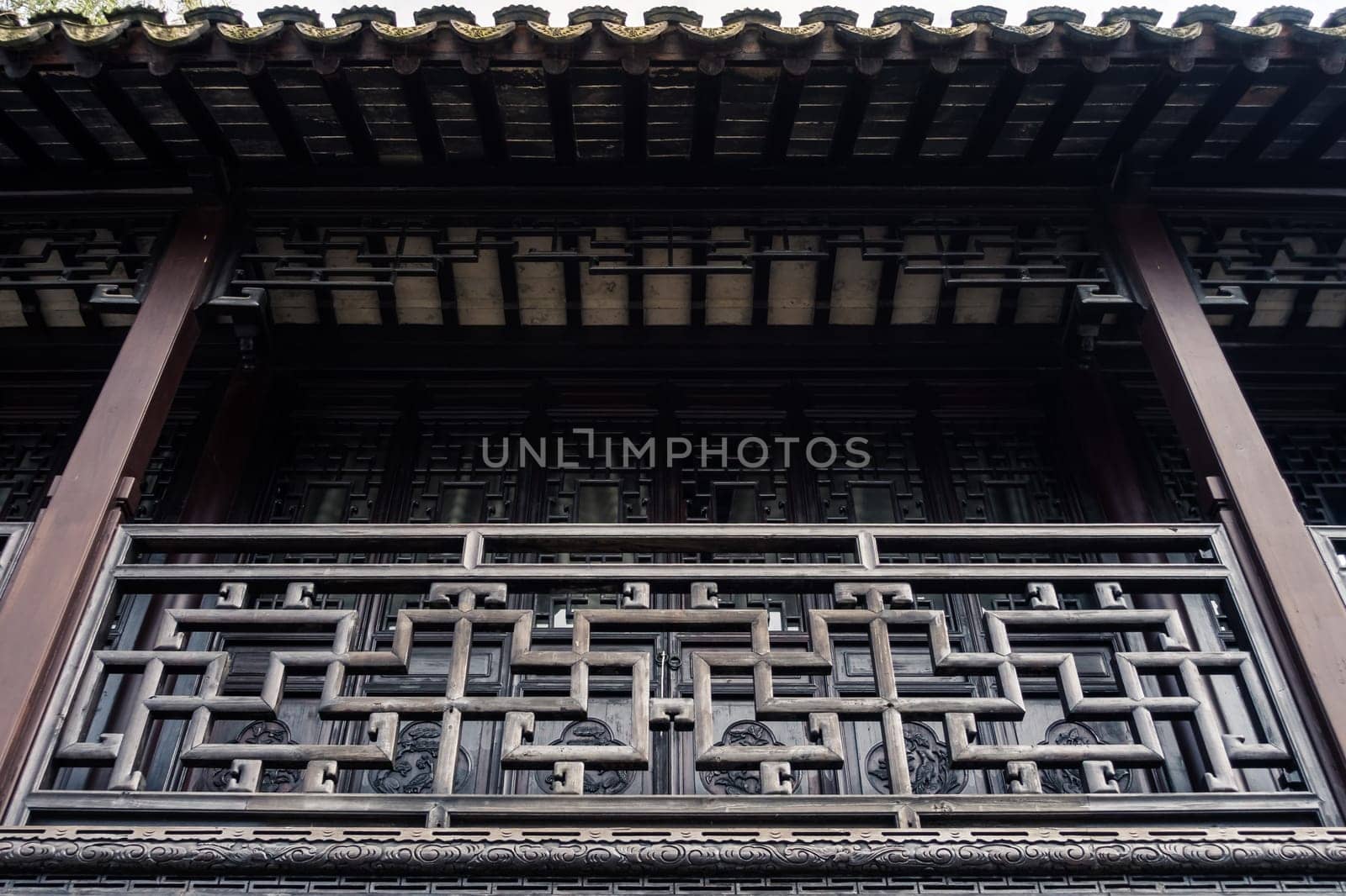 Traditional Ornate Chinese Architecture Temple Facade