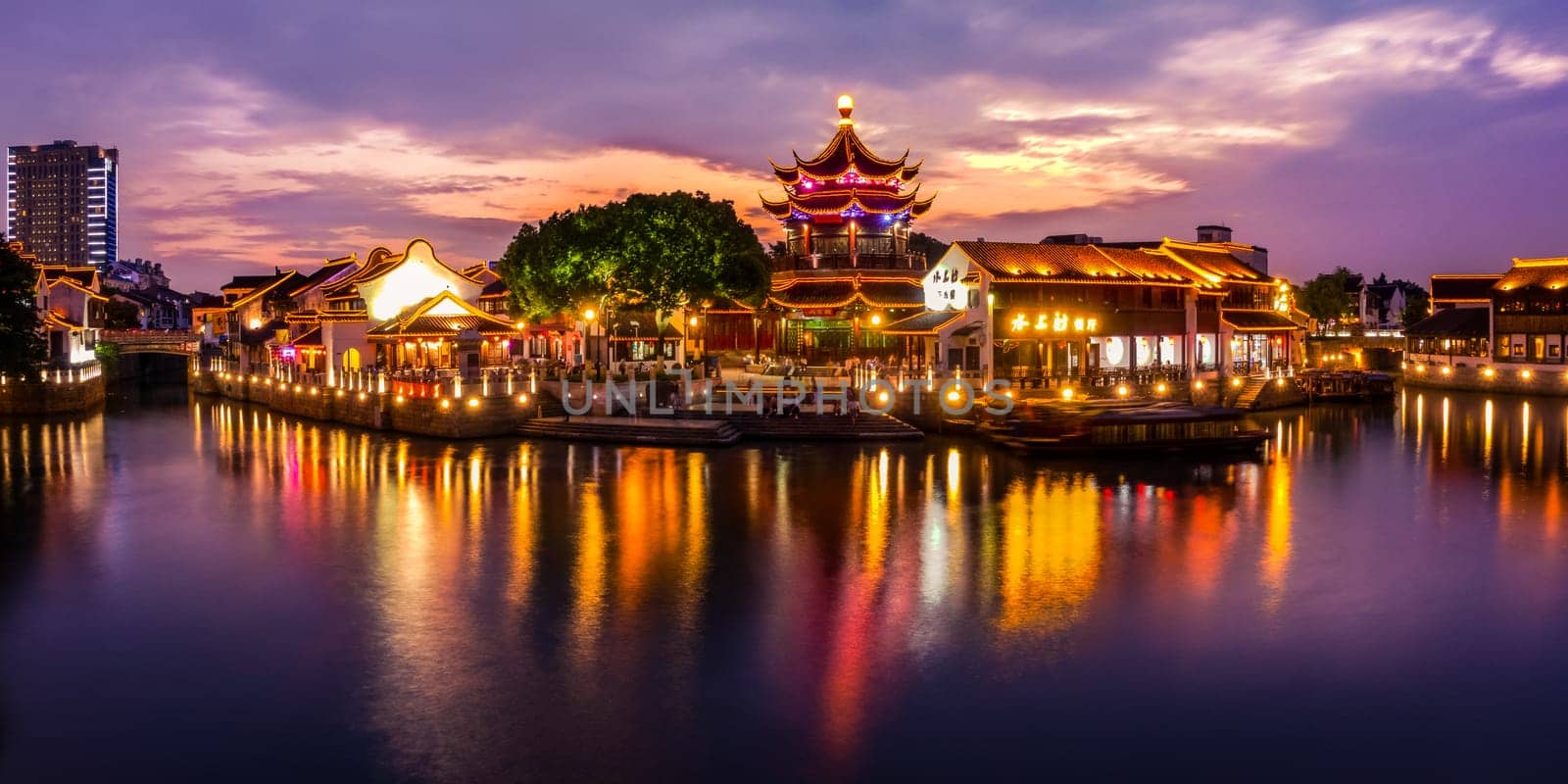 The River Sunset at Shan Tang Jie in Suzhou, China on June 2nd, 2018