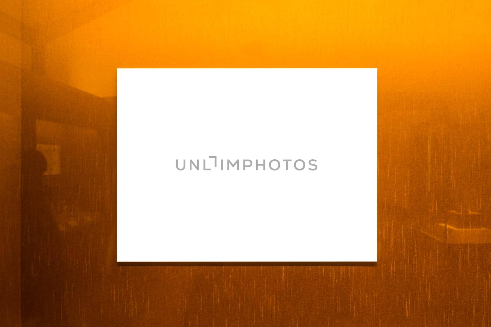 Billboard Rectangular White Mockup City Advertisement