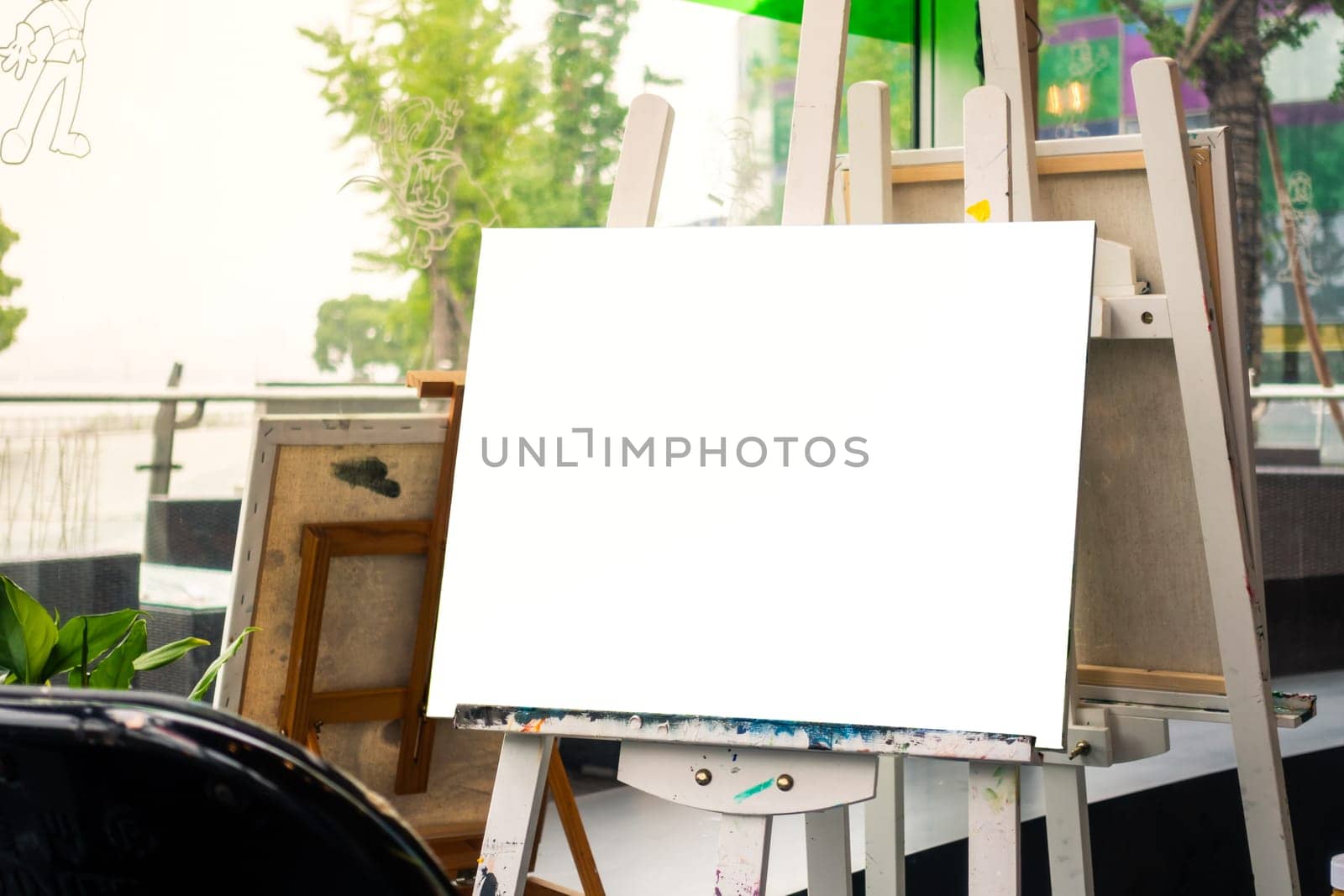 Drawing Board Billboard Rectangular White Mockup