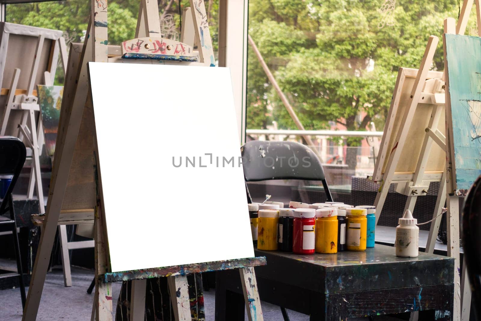 Drawing Board Billboard Rectangular White Mockup