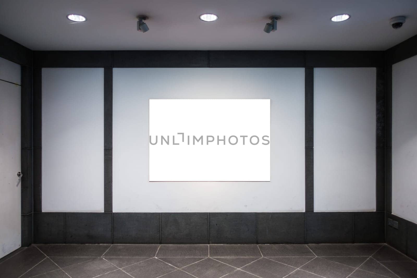 Billboard Rectangular White Mockup City Advertisement