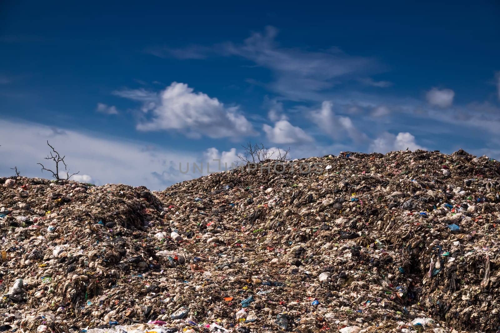 garbage dump hill, landscape with landfill in the nature