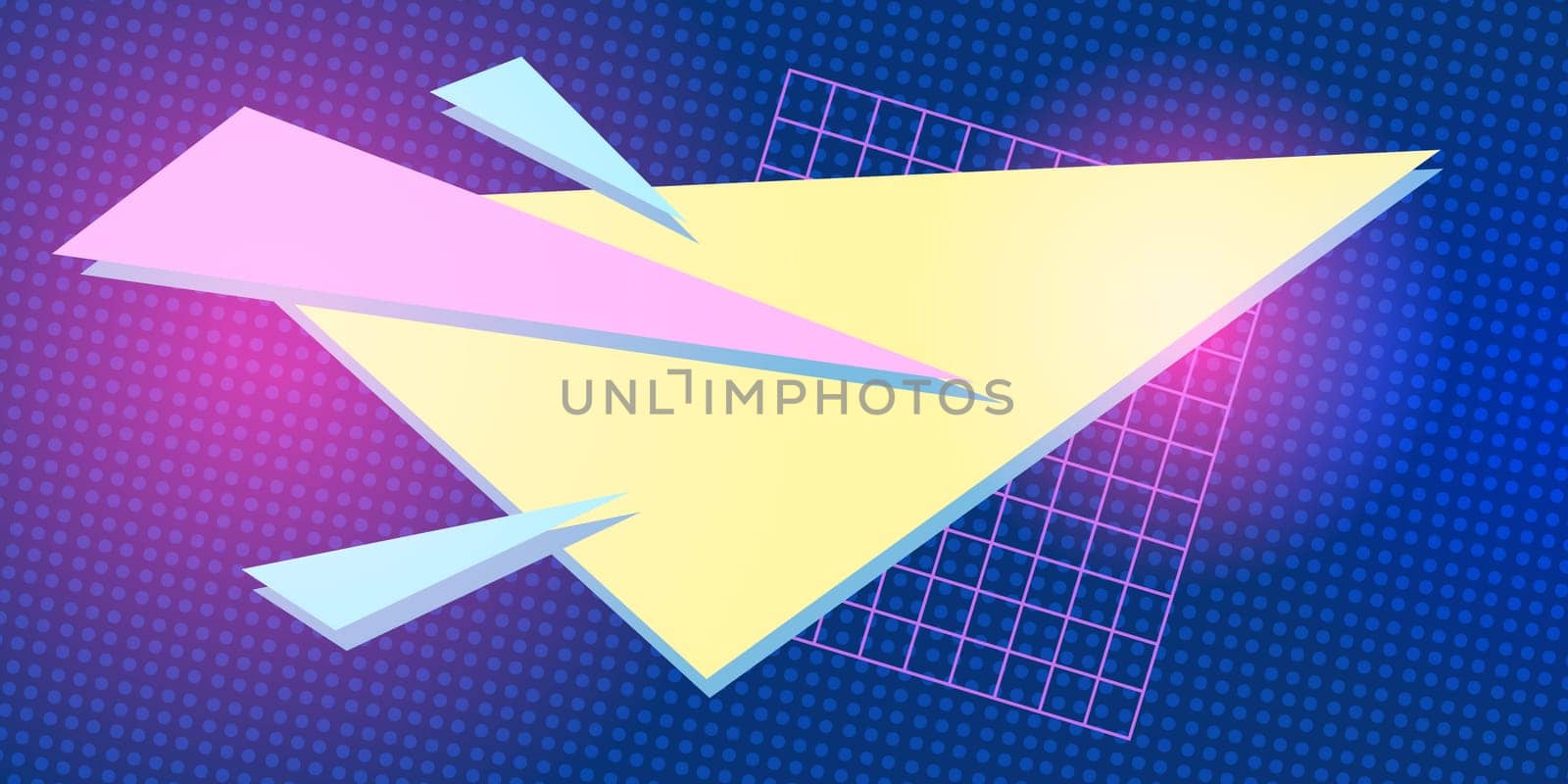 triangle 1980 background. Pop art retro vector illustration kitsch vintage