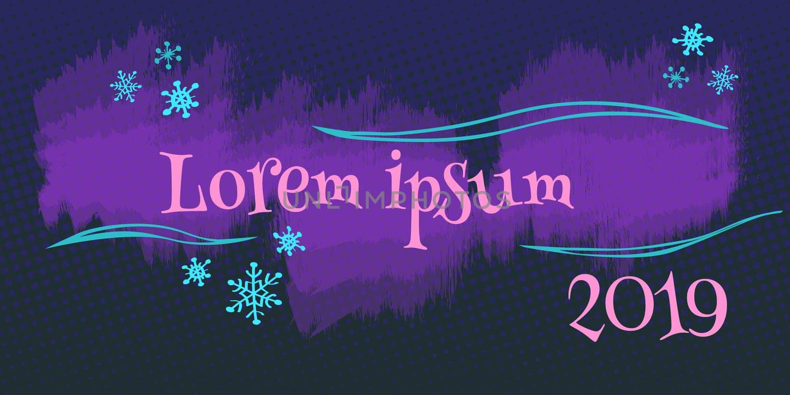 Lorem ipsum 2019 background. New year. Pop art retro vector illustration kitsch vintage