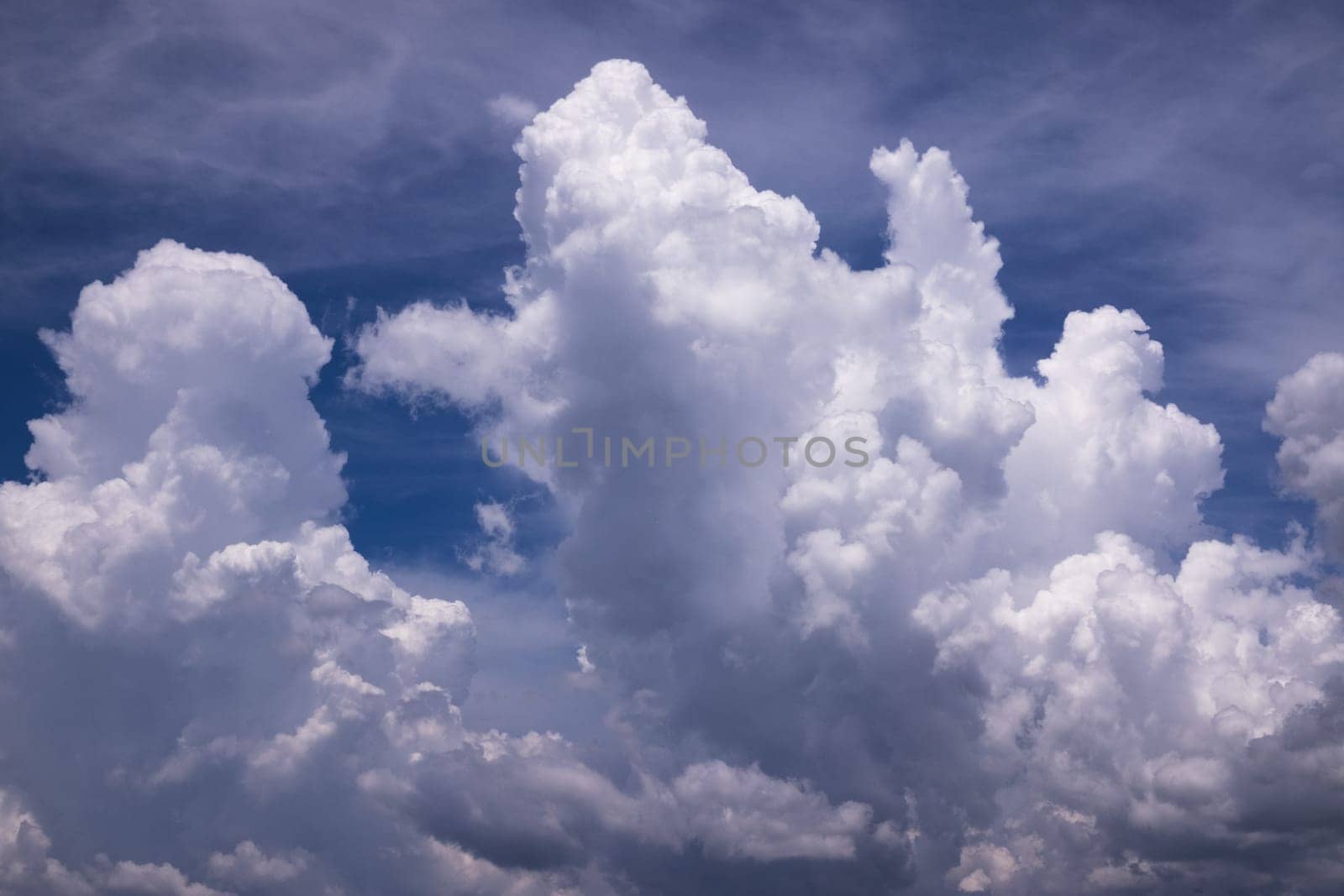 Blue Sky With Beautiful Clouds, cumulus clouds for background
