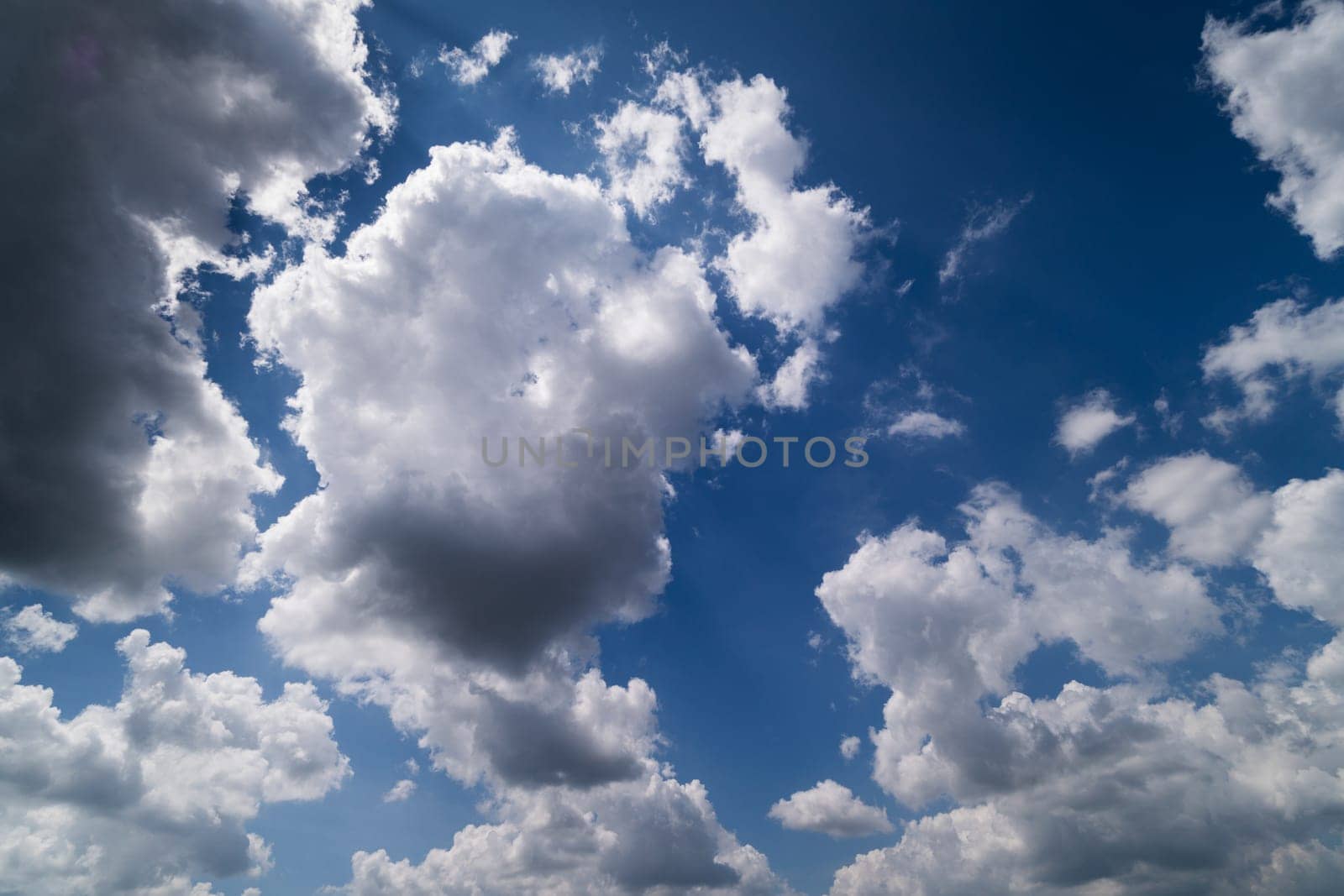 Blue Sky With Beautiful Clouds, cumulus clouds for background
