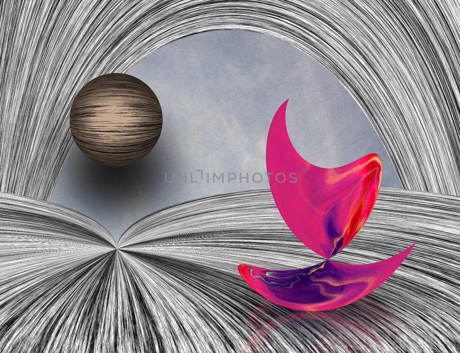 Pink matter in surreal space