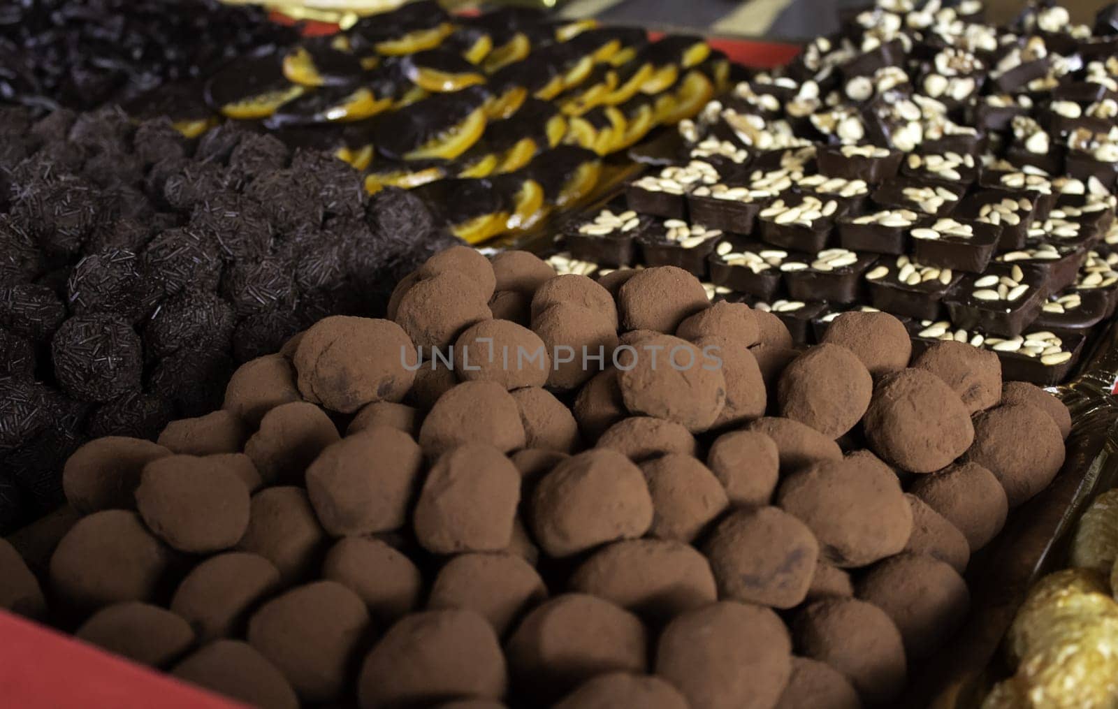 Chocolate pralines Belgium shop, food and desserts