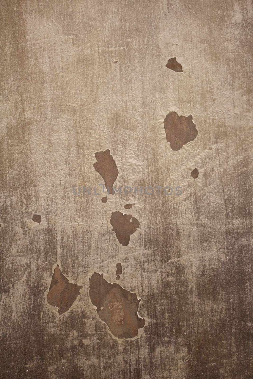 Steel rusted and deteriorated housing decorative outer surface