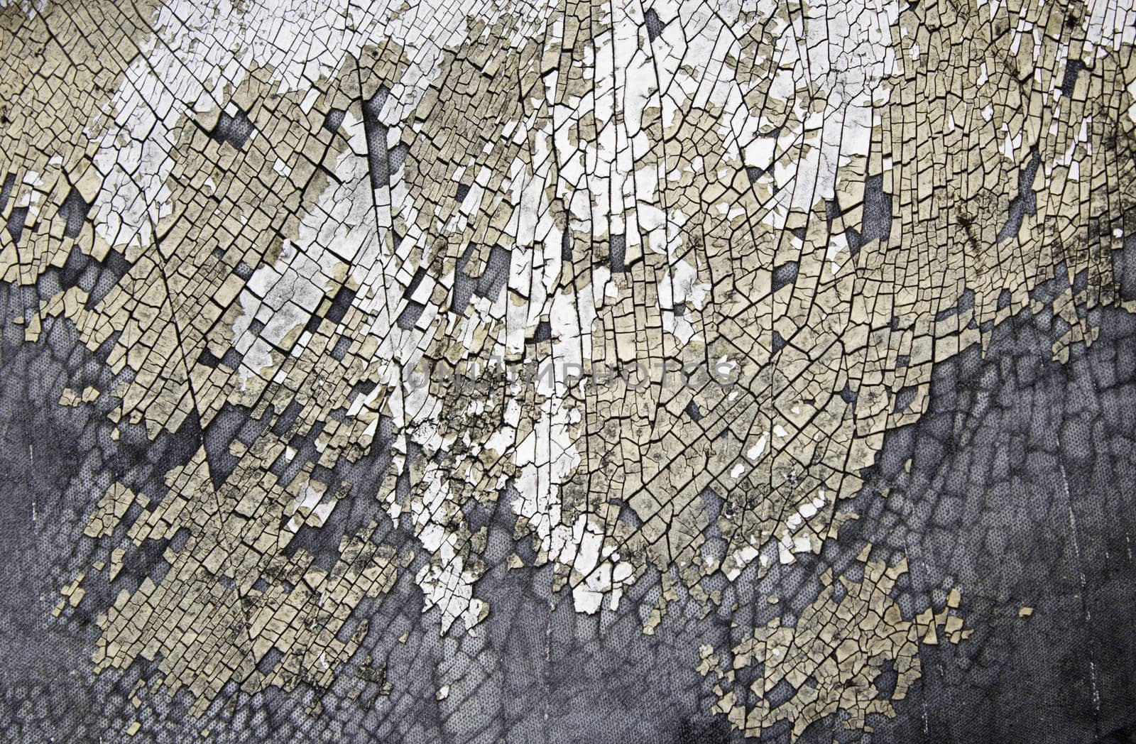 Background of different colors in deteriorated urban street construction