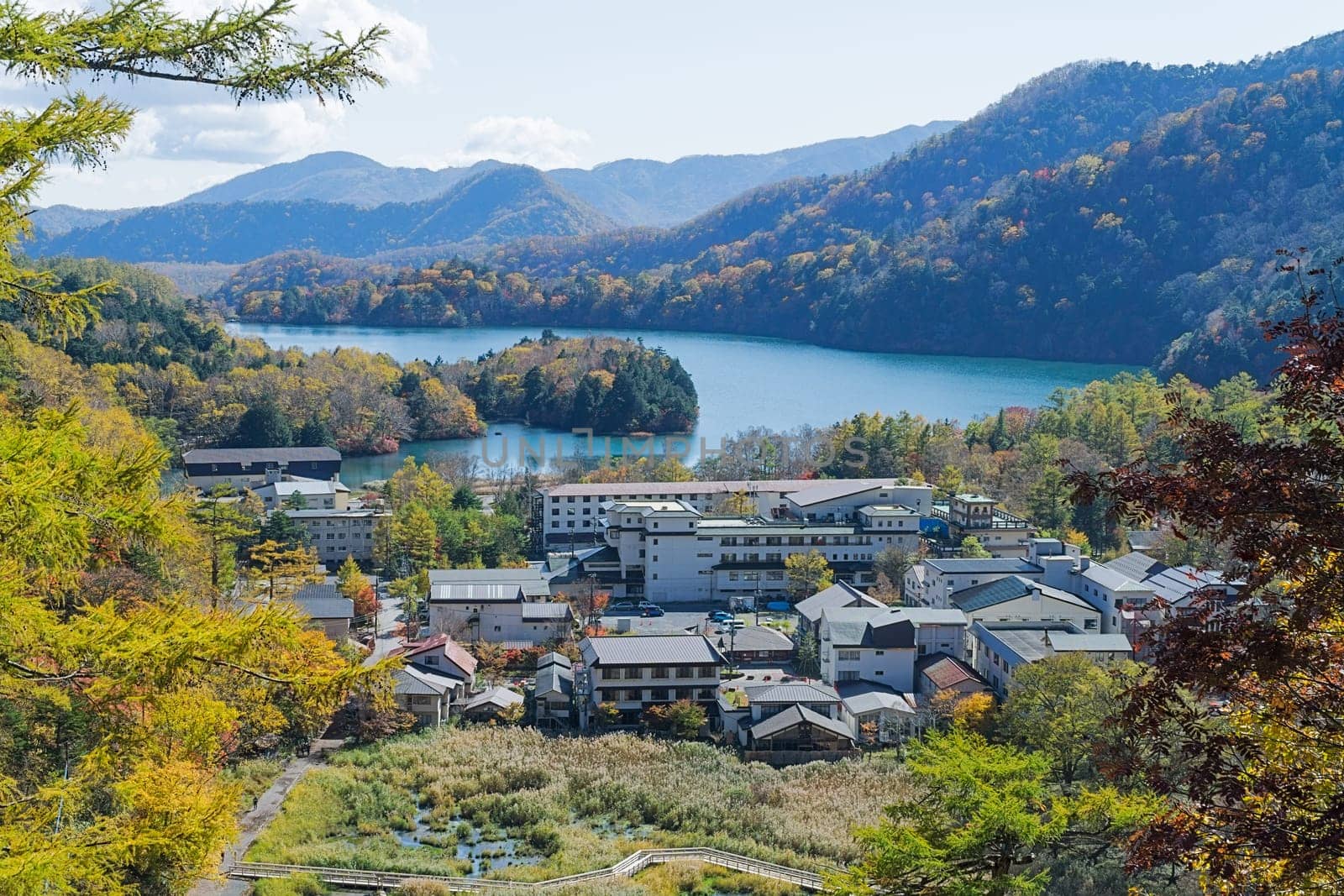 Yumoto is a small hot spring town in the back of Okunikko and part of Nikko National Park. The town is attractively located next to Lake Yunoko and consists mainly of ryokan with hot spring baths.
