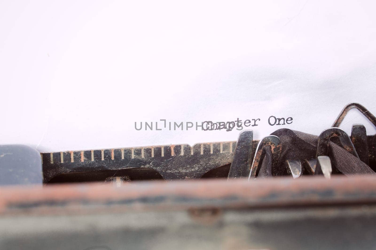 &quot chapter one&quot written on a typewriter