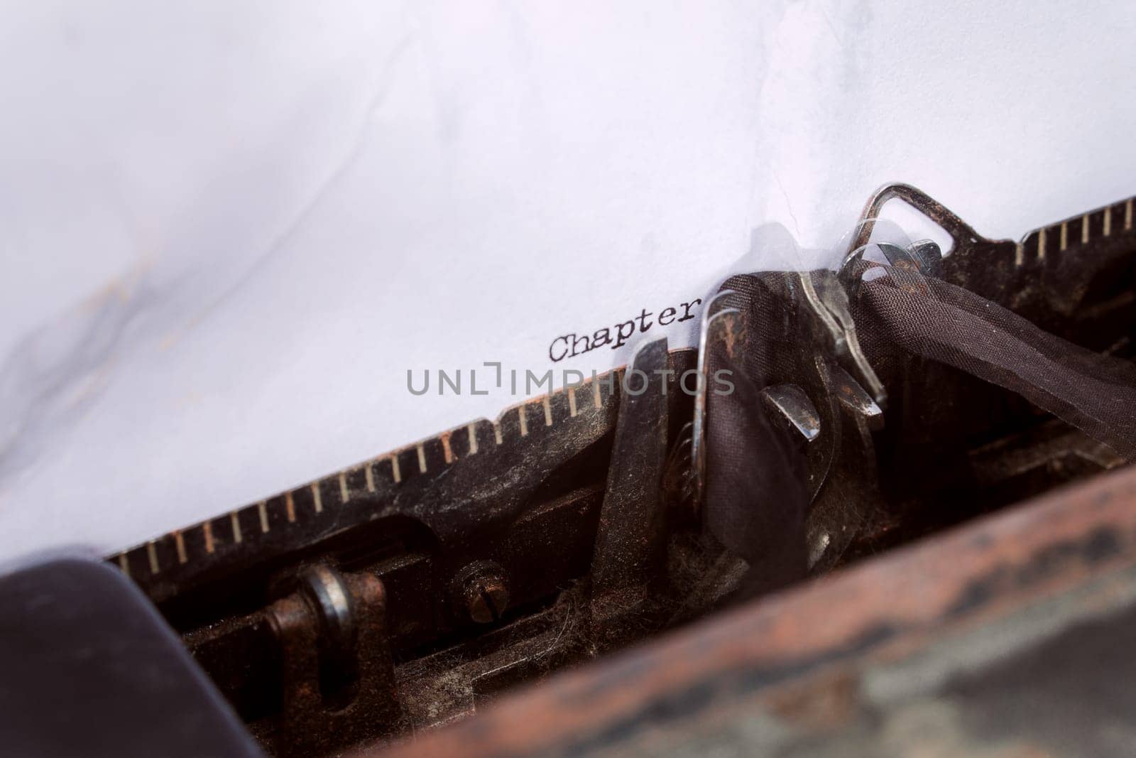 &quot chapter one&quot written on a typewriter