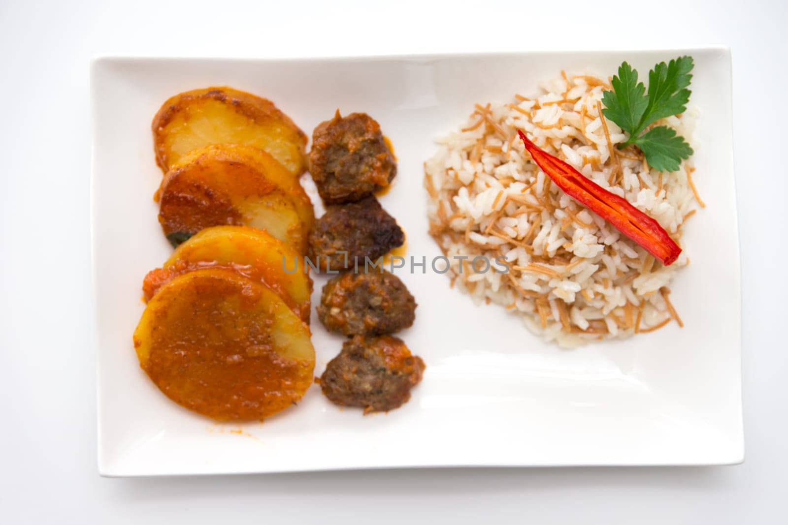 Potatoes and rice