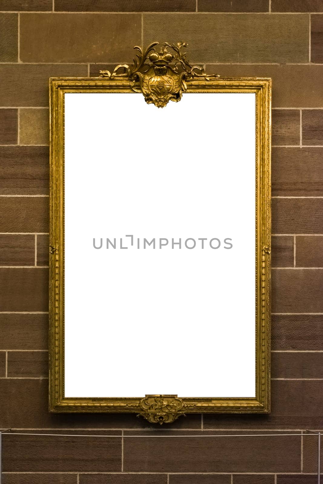 Art Museum Frame Vintage Ornate Painting Picture Blank Clipping Path Isolated Beautiful