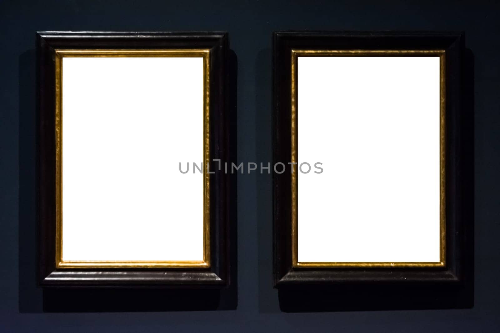 Art Museum Frame Vintage Ornate Painting Picture Blank Clipping Path Isolated Beautiful